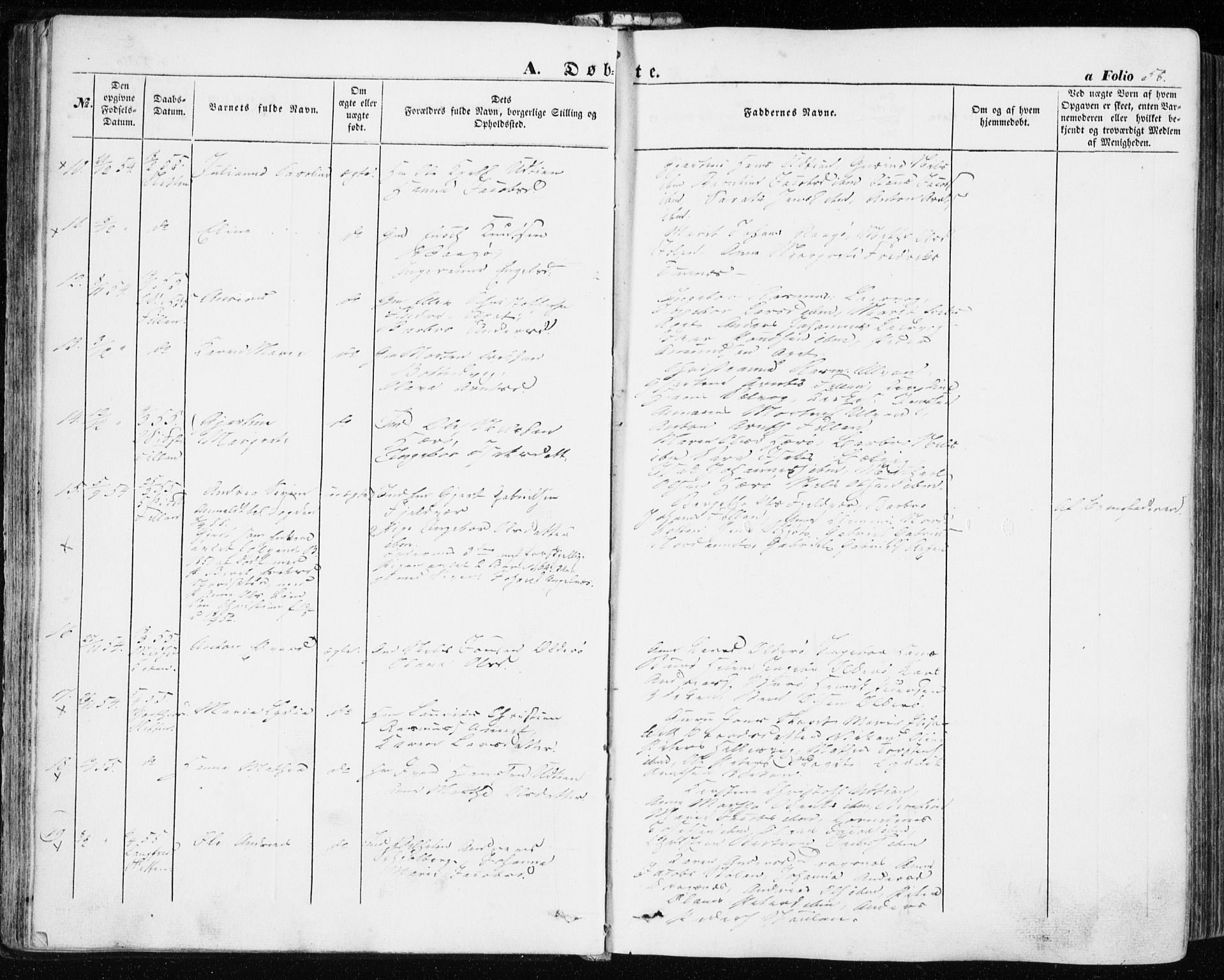 Ministerialprotokoller, klokkerbøker og fødselsregistre - Sør-Trøndelag, AV/SAT-A-1456/634/L0530: Parish register (official) no. 634A06, 1852-1860, p. 58