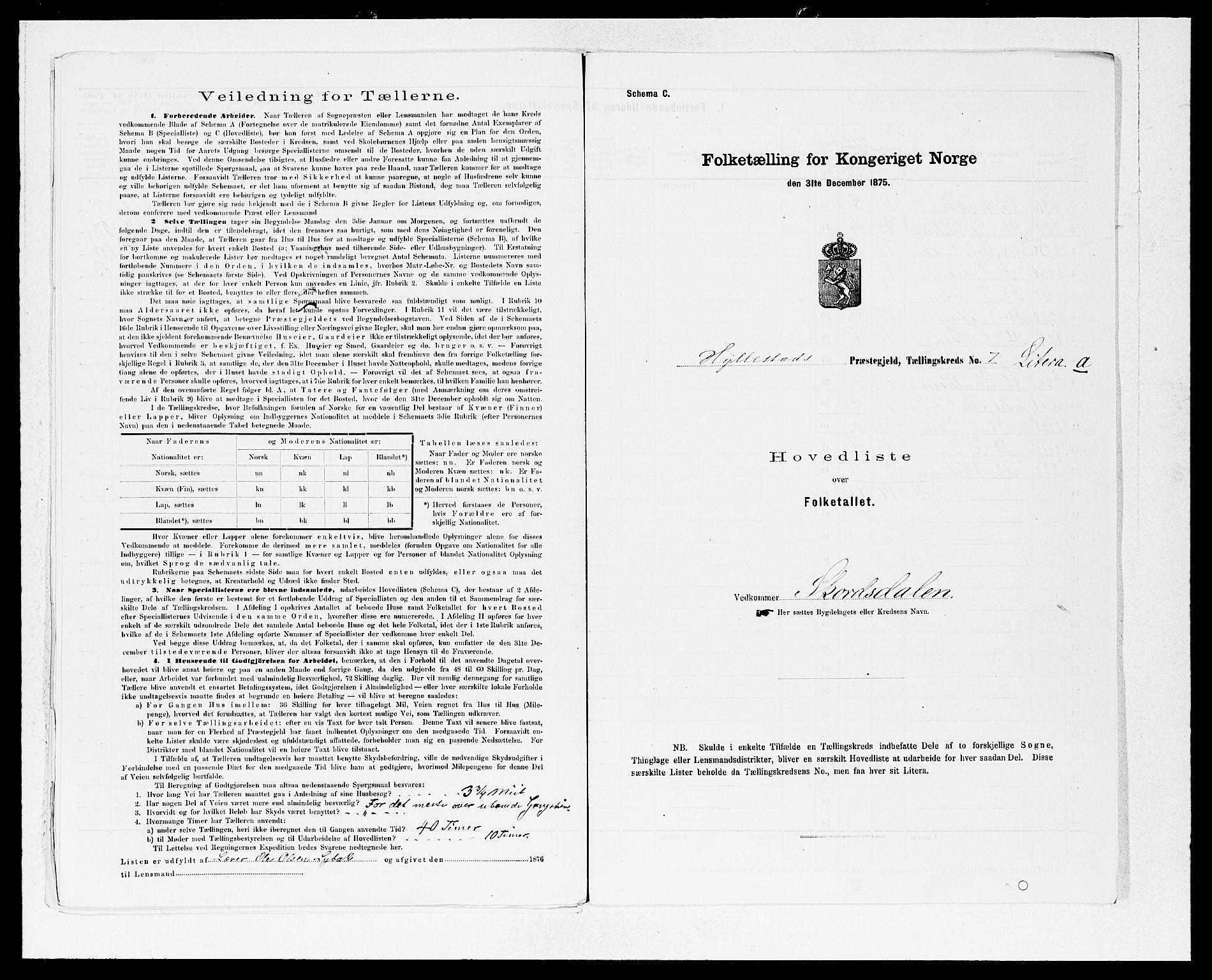 SAB, 1875 census for 1413P Hyllestad, 1875, p. 28