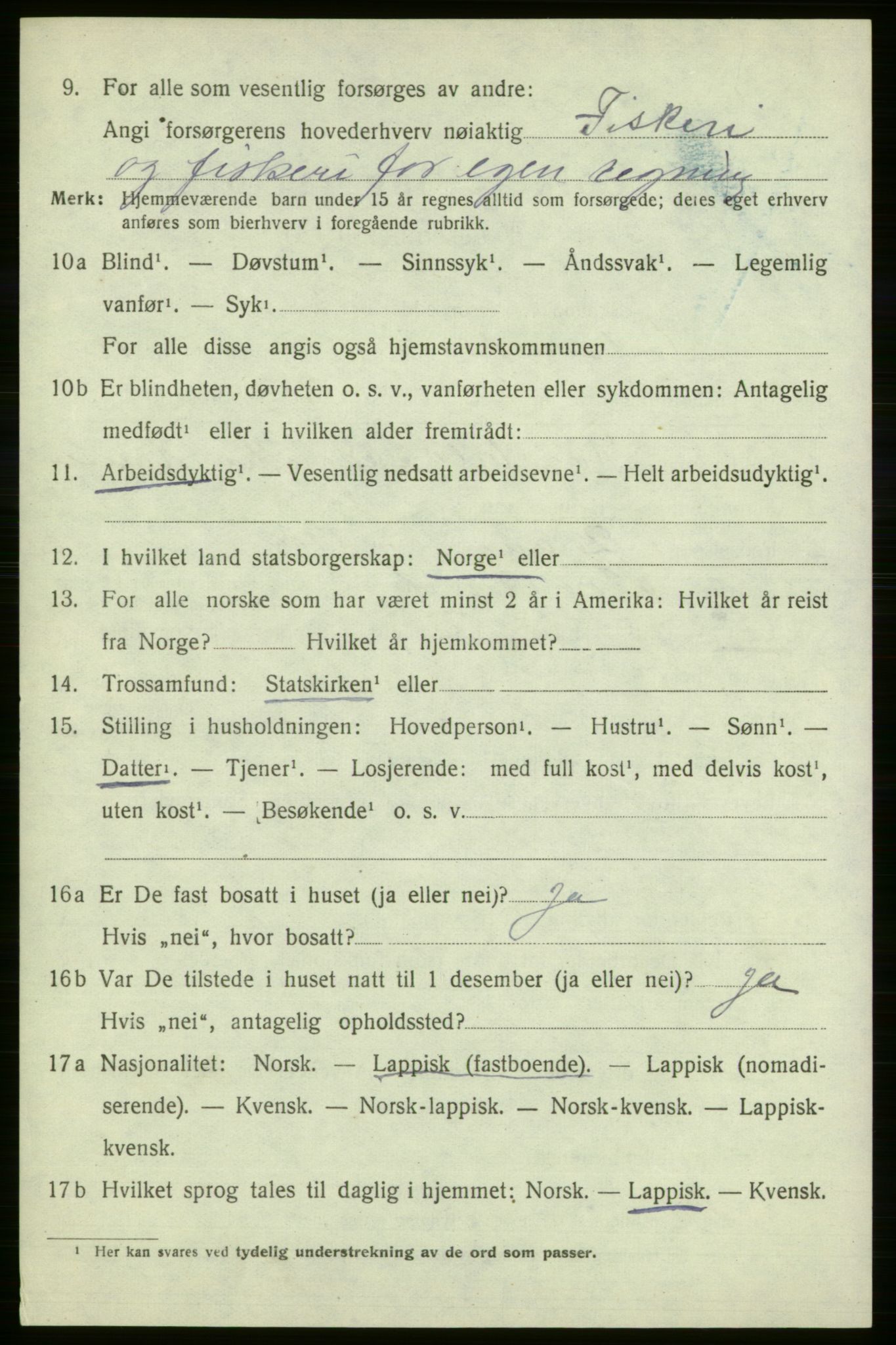 SATØ, 1920 census for , 1920, p. 2923