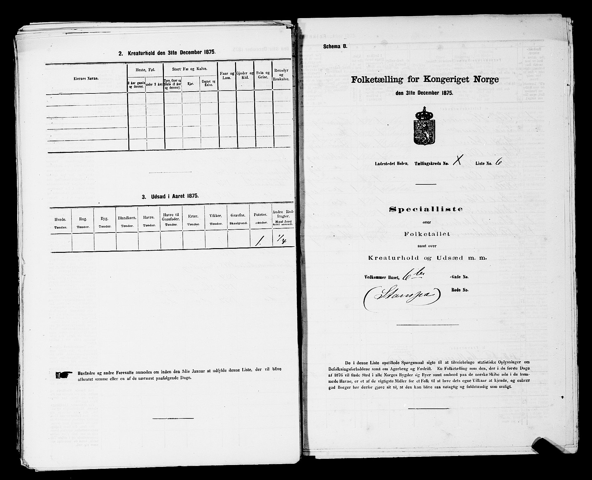 RA, 1875 census for 0204B Vestby/Hølen, 1875, p. 64