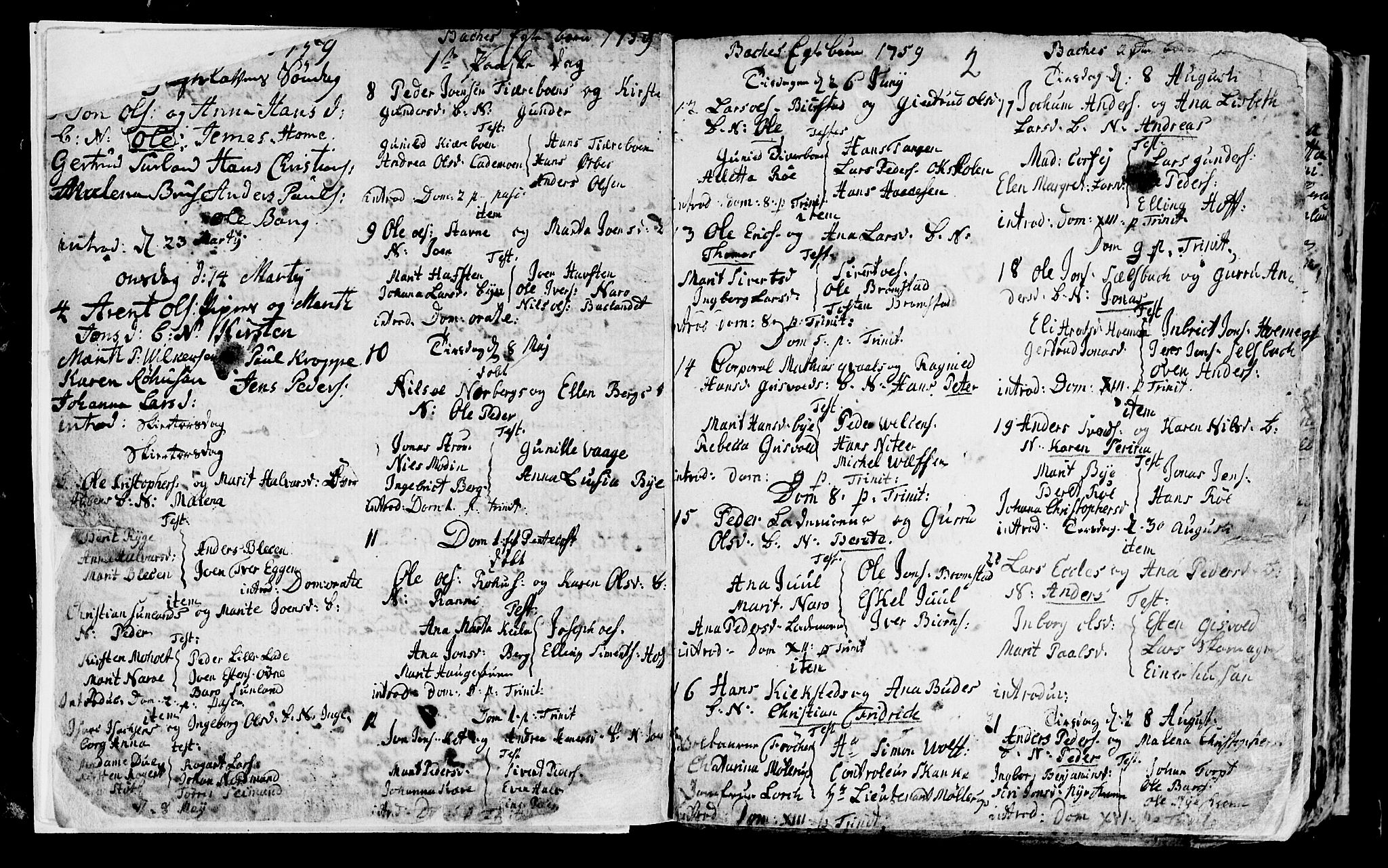 Ministerialprotokoller, klokkerbøker og fødselsregistre - Sør-Trøndelag, SAT/A-1456/604/L0218: Parish register (copy) no. 604C01, 1754-1819, p. 2