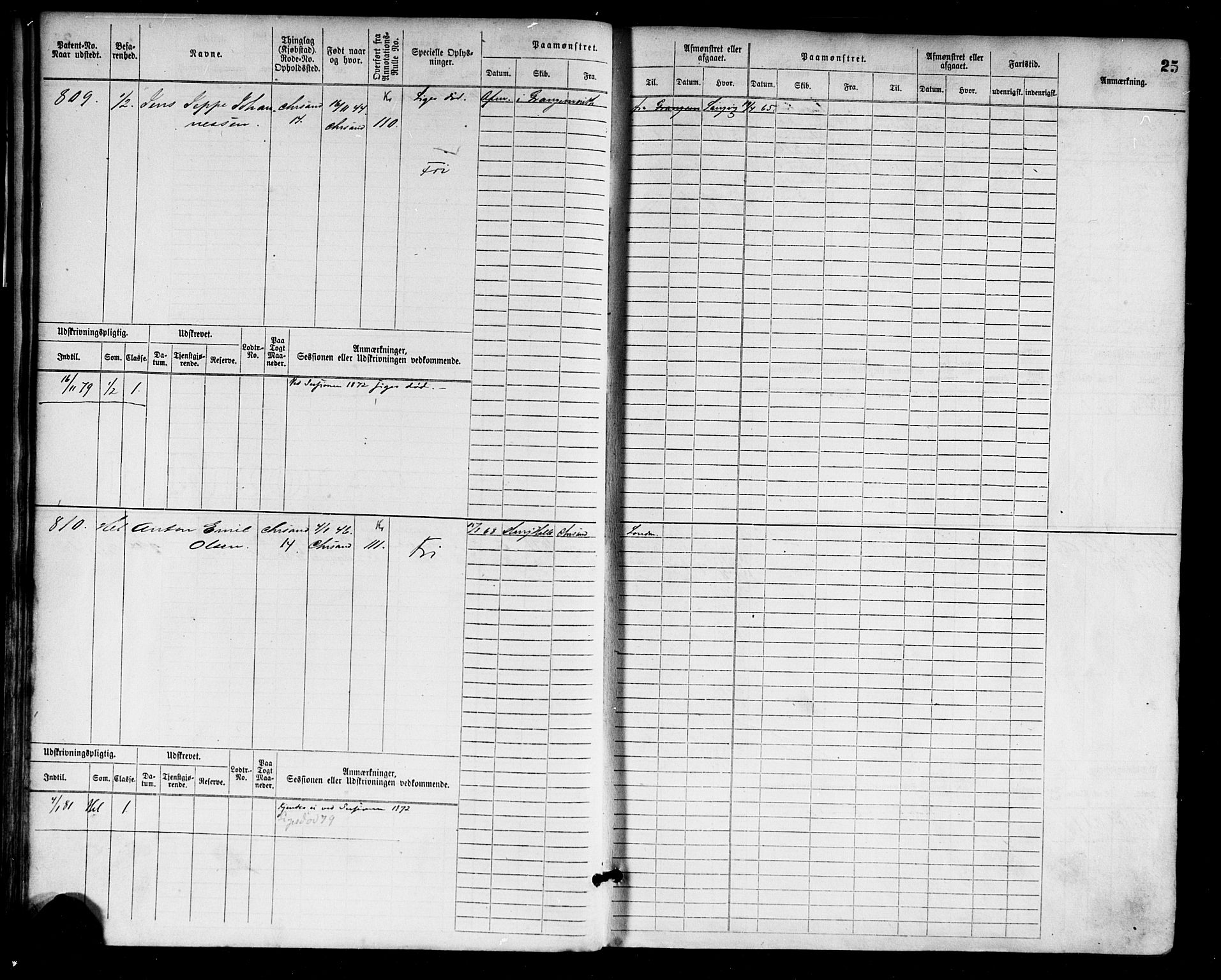 Kristiansand mønstringskrets, AV/SAK-2031-0015/F/Fb/L0004: Hovedrulle nr 763-1521, I-11, 1868-1915, p. 27