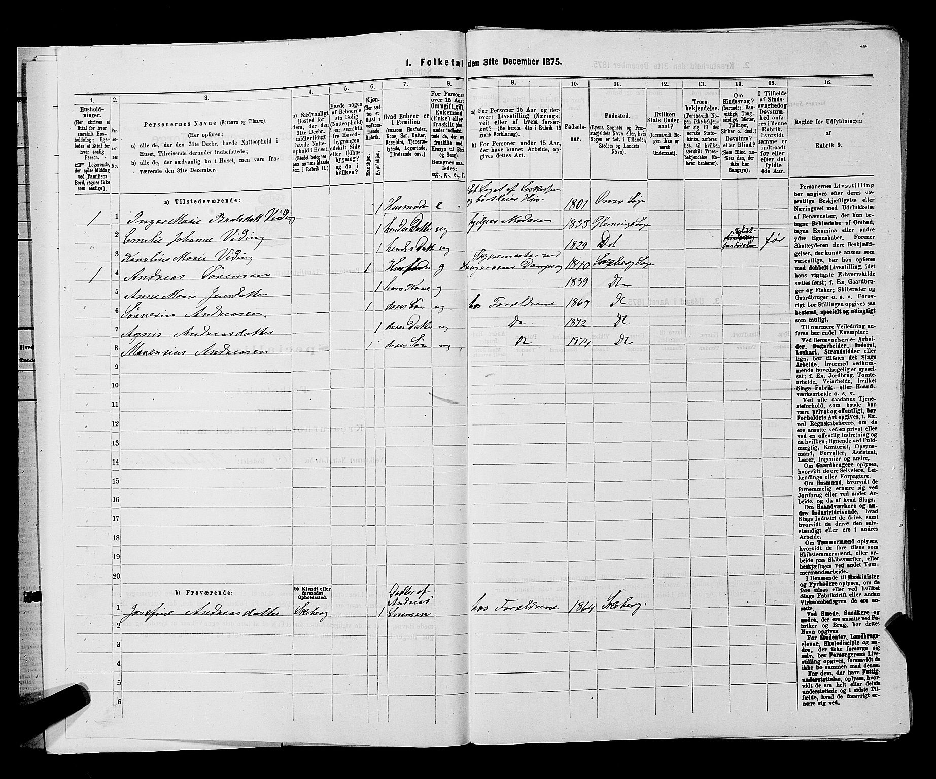 RA, 1875 census for 0132L Fredrikstad/Glemmen, 1875, p. 249