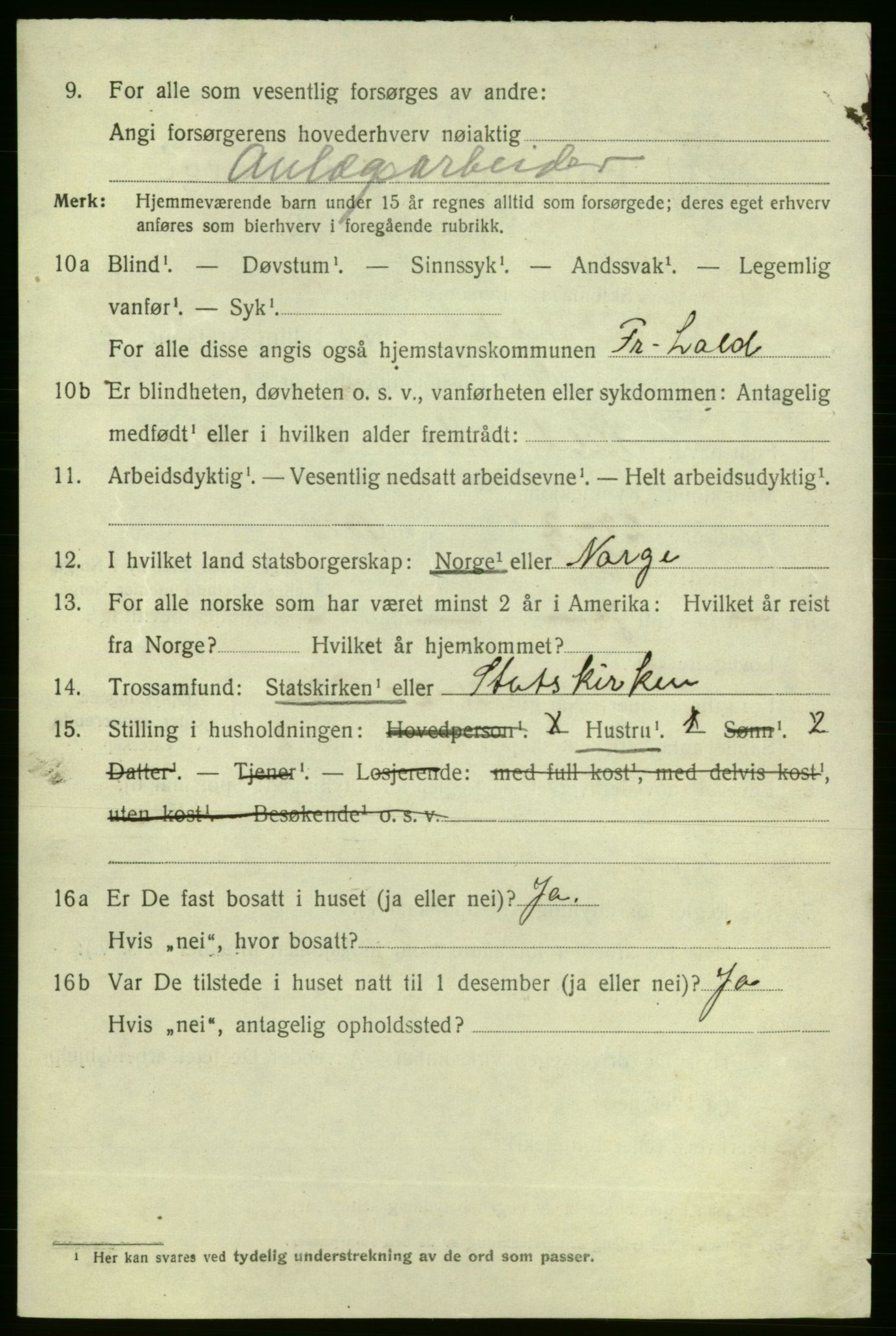 SAO, 1920 census for Fredrikshald, 1920, p. 9433