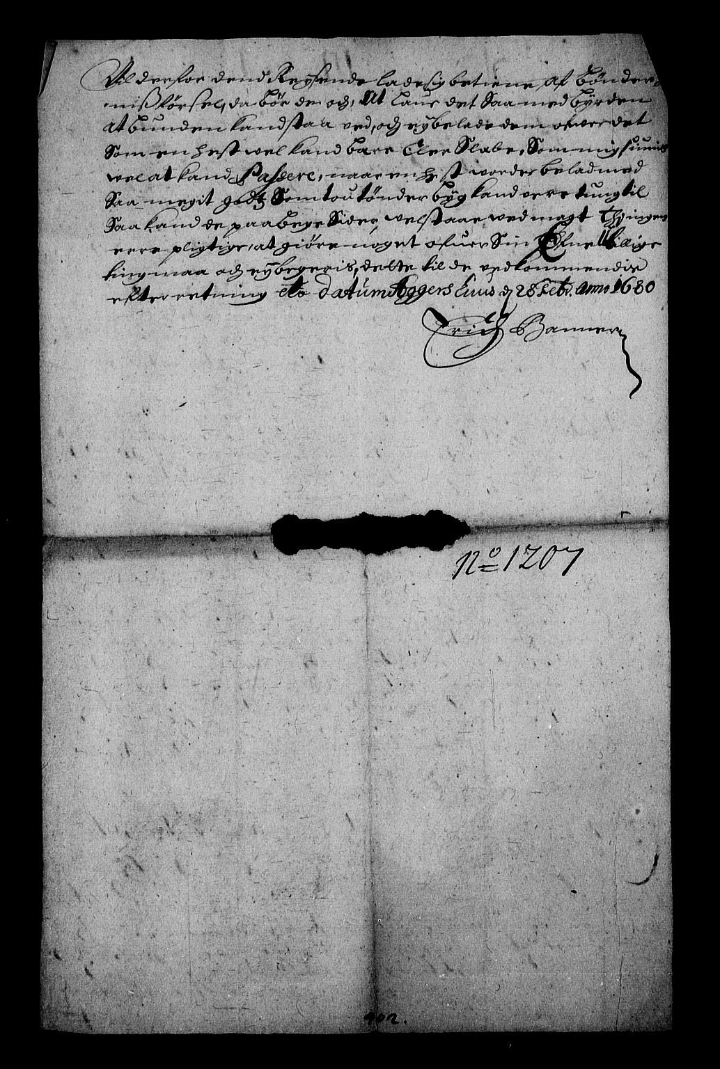 Stattholderembetet 1572-1771, RA/EA-2870/Af/L0002: Avskrifter av vedlegg til originale supplikker, nummerert i samsvar med supplikkbøkene, 1687-1689, p. 21