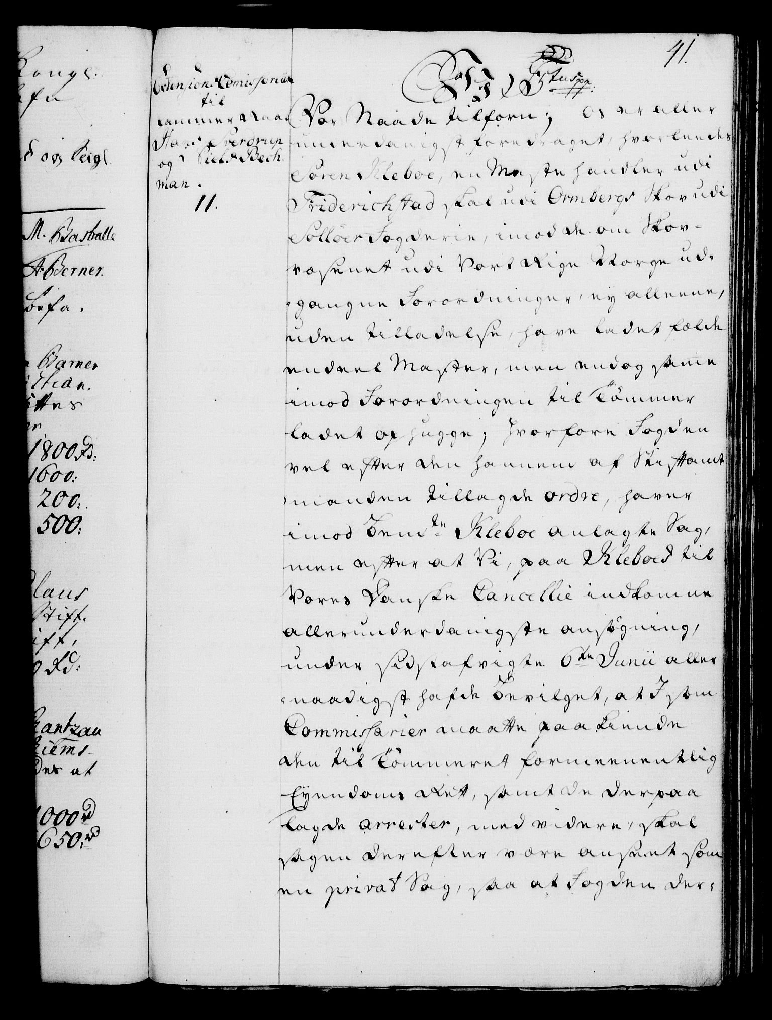 Rentekammeret, Kammerkanselliet, RA/EA-3111/G/Gg/Gga/L0006: Norsk ekspedisjonsprotokoll med register (merket RK 53.6), 1749-1759, p. 41