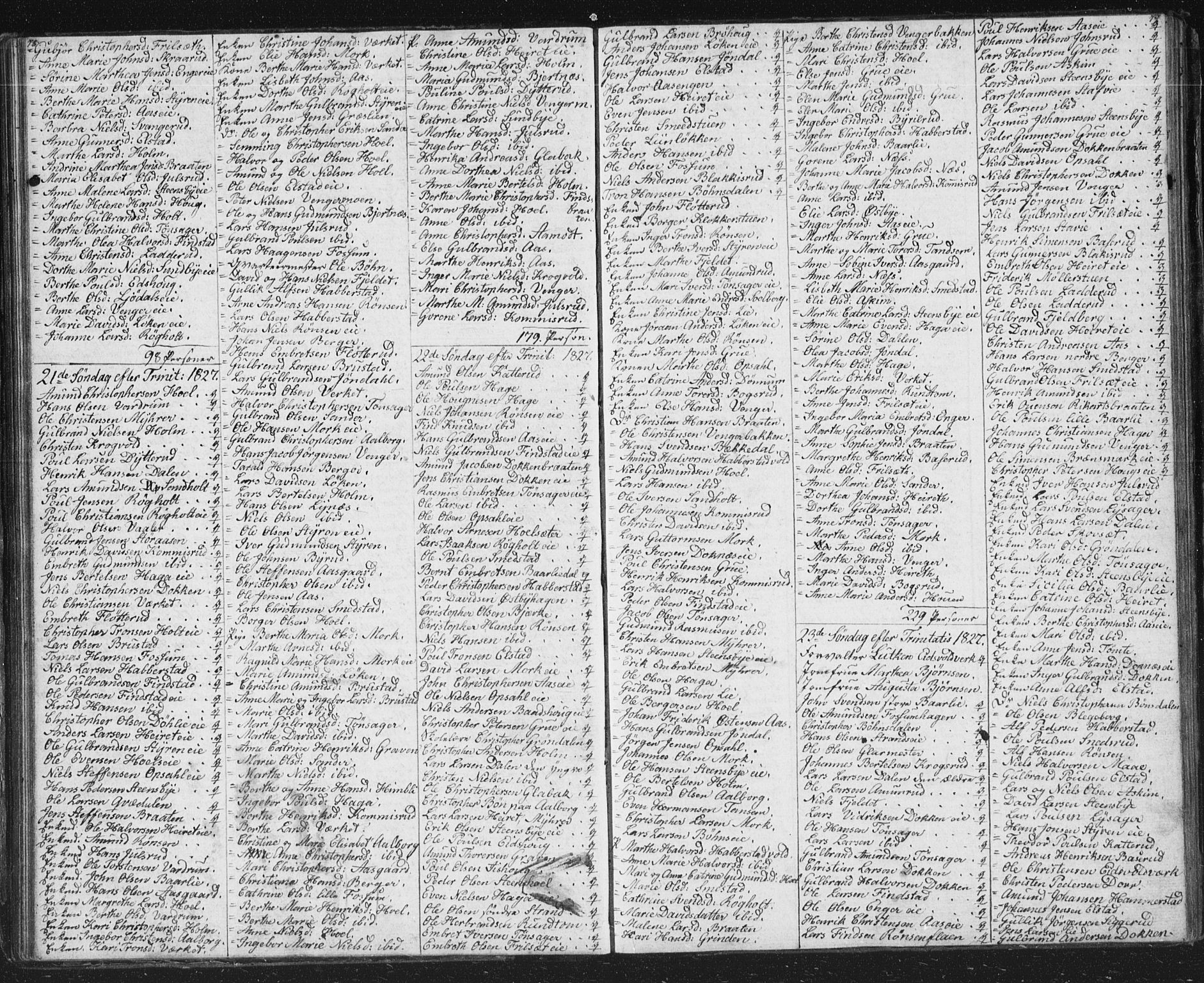 Eidsvoll prestekontor Kirkebøker, SAO/A-10888/M/Ma/L0001: Communicants register no. I 1, 1820-1834, p. 78-79