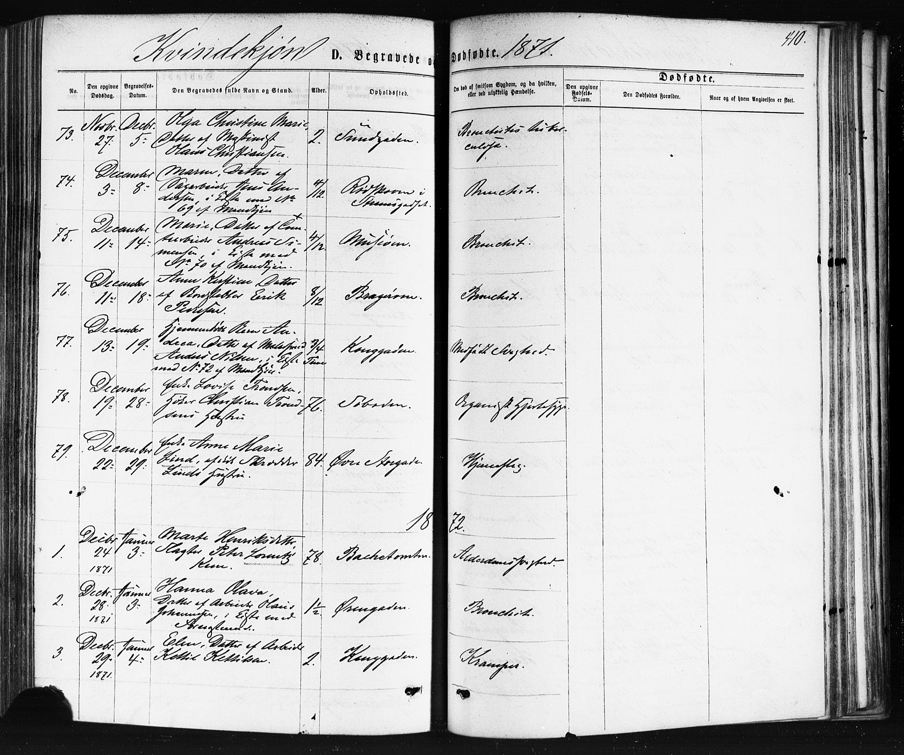 Bragernes kirkebøker, AV/SAKO-A-6/F/Fb/L0004: Parish register (official) no. II 4, 1869-1875, p. 410