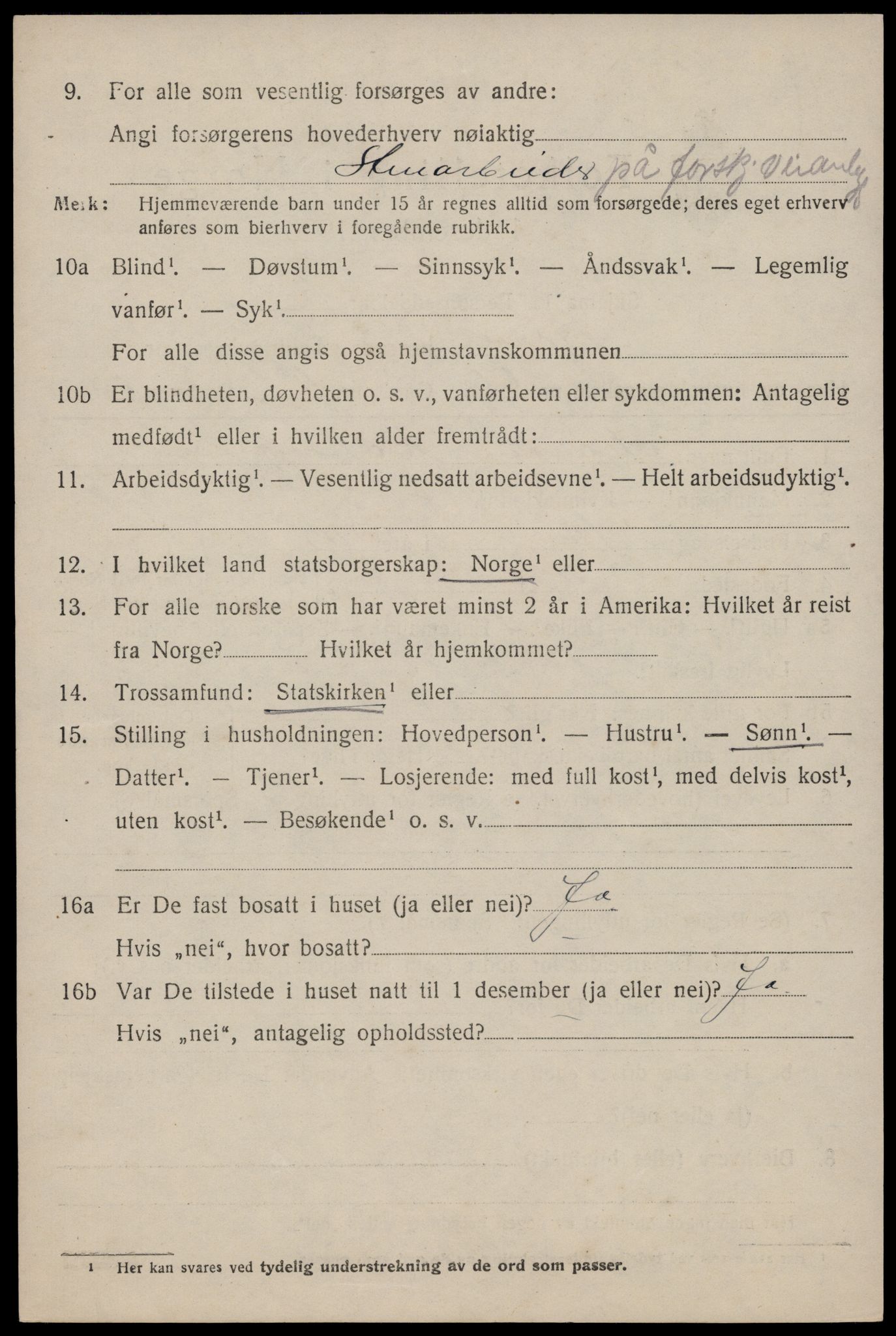 SAST, 1920 census for Bokn, 1920, p. 1325