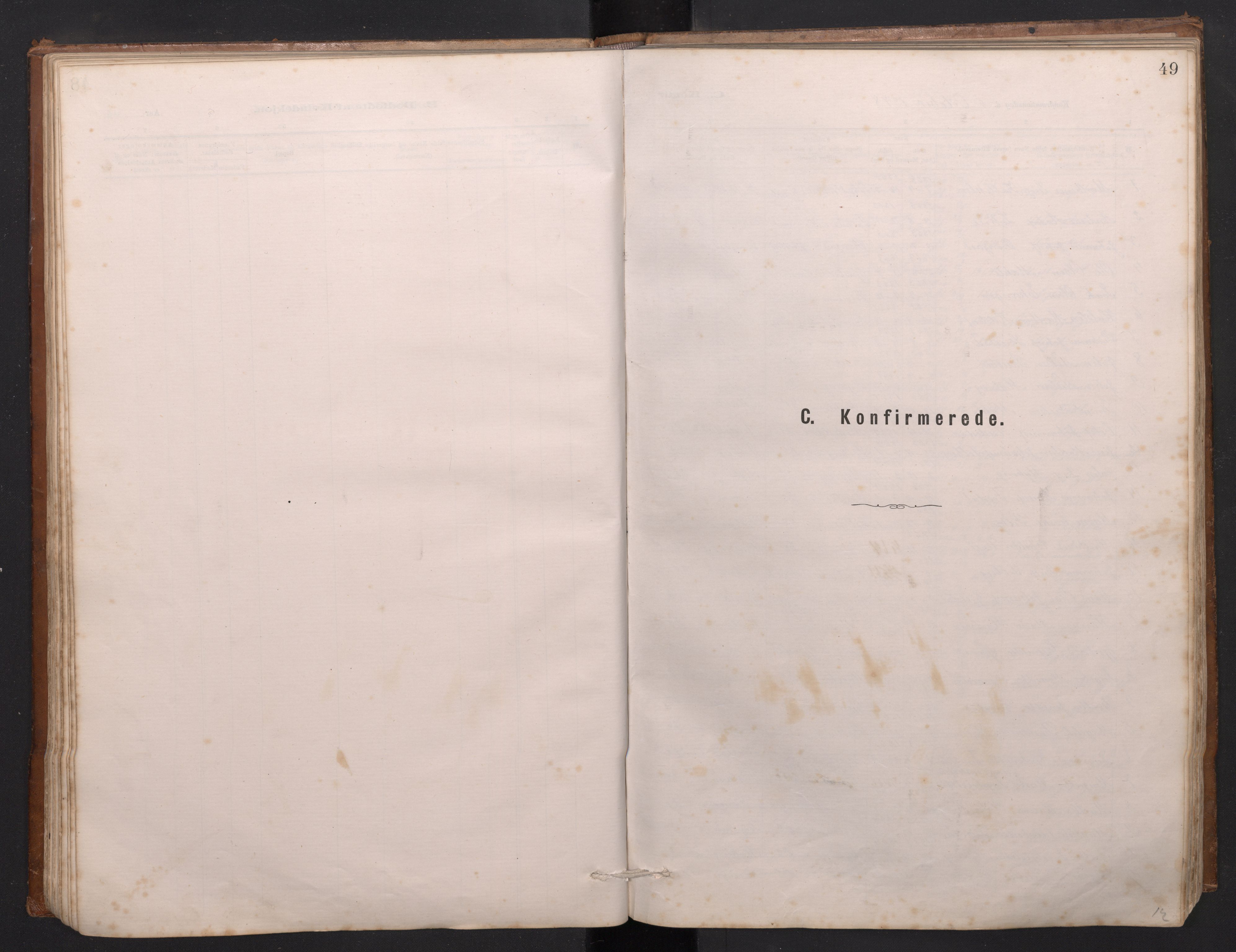Haus sokneprestembete, SAB/A-75601/H/Hab: Parish register (copy) no. C 2, 1878-1892, p. 48b-49a