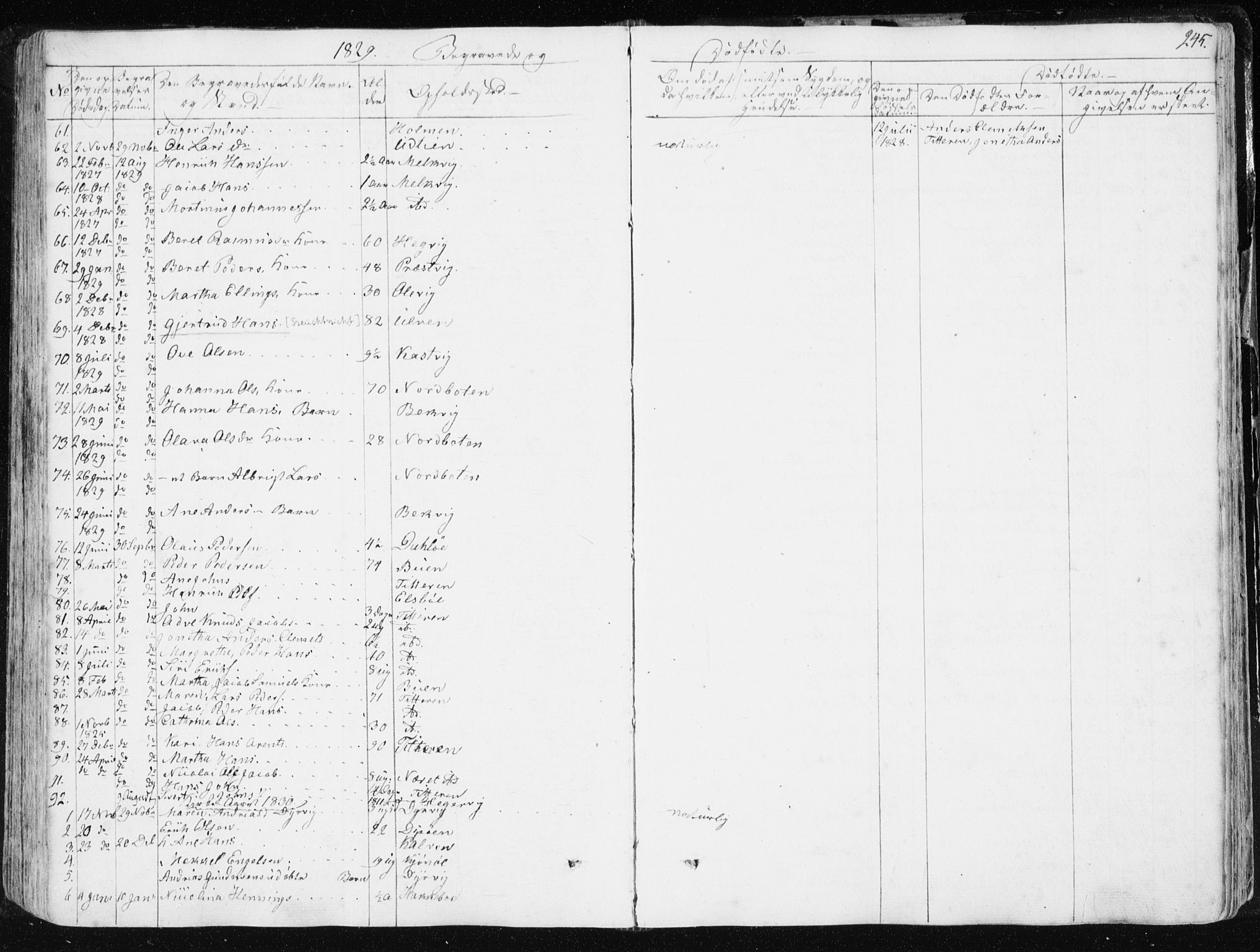 Ministerialprotokoller, klokkerbøker og fødselsregistre - Sør-Trøndelag, SAT/A-1456/634/L0528: Parish register (official) no. 634A04, 1827-1842, p. 245