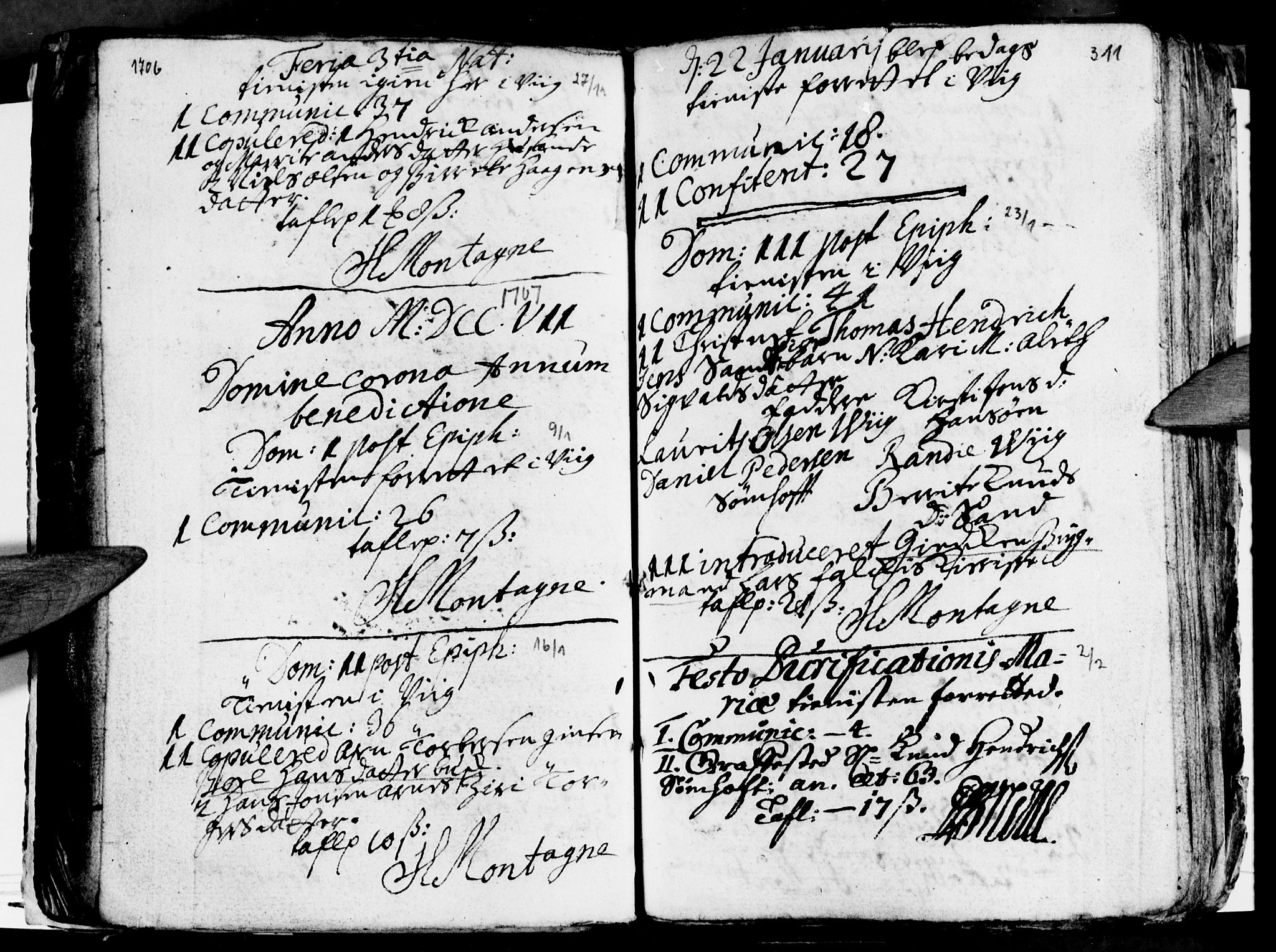 Ministerialprotokoller, klokkerbøker og fødselsregistre - Nordland, SAT/A-1459/812/L0172: Parish register (official) no. 812A01, 1677-1718, p. 311