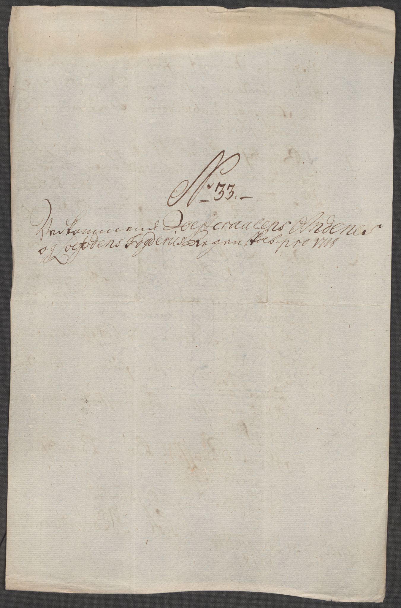 Rentekammeret inntil 1814, Reviderte regnskaper, Fogderegnskap, AV/RA-EA-4092/R67/L4684: Fogderegnskap Vesterålen, Andenes og Lofoten, 1718, p. 273