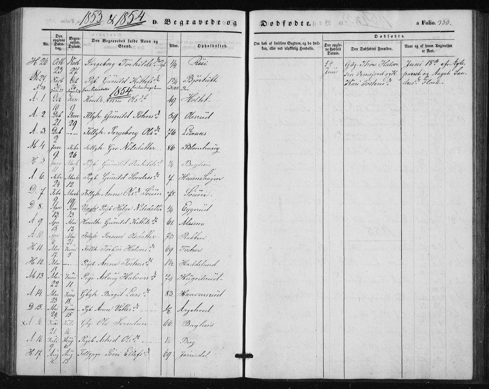 Tinn kirkebøker, AV/SAKO-A-308/F/Fa/L0005: Parish register (official) no. I 5, 1844-1856, p. 350