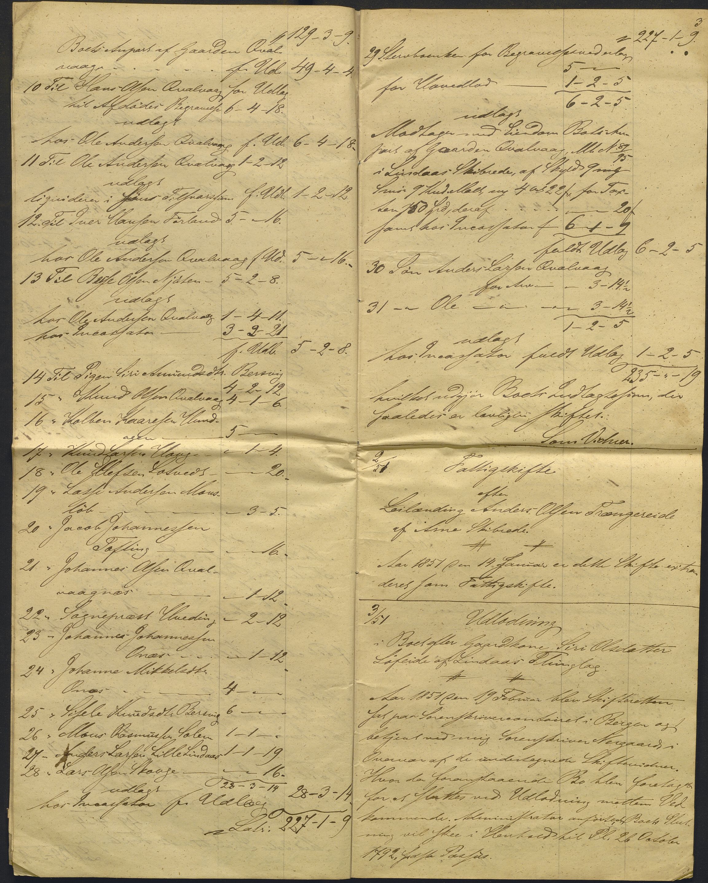 Nordhordland sorenskrivar, AV/SAB-A-2901/1/H/Hd/Hdb/L0001: Konsept til utlodningar, 1850-1852, p. 278