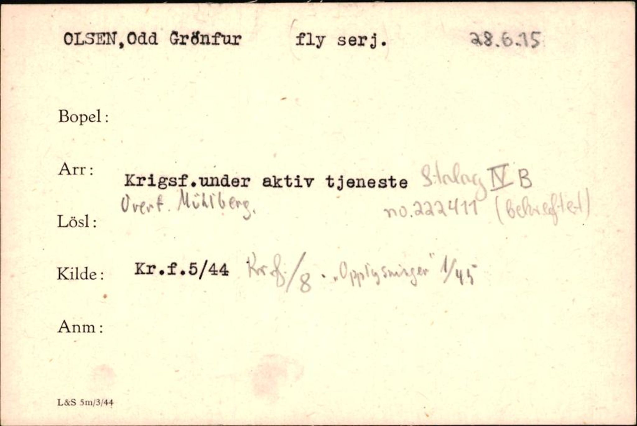 Forsvaret, Forsvarets krigshistoriske avdeling, AV/RA-RAFA-2017/Y/Yf/L0200: II-C-11-2102  -  Norske krigsfanger i Tyskland, 1940-1945, p. 810