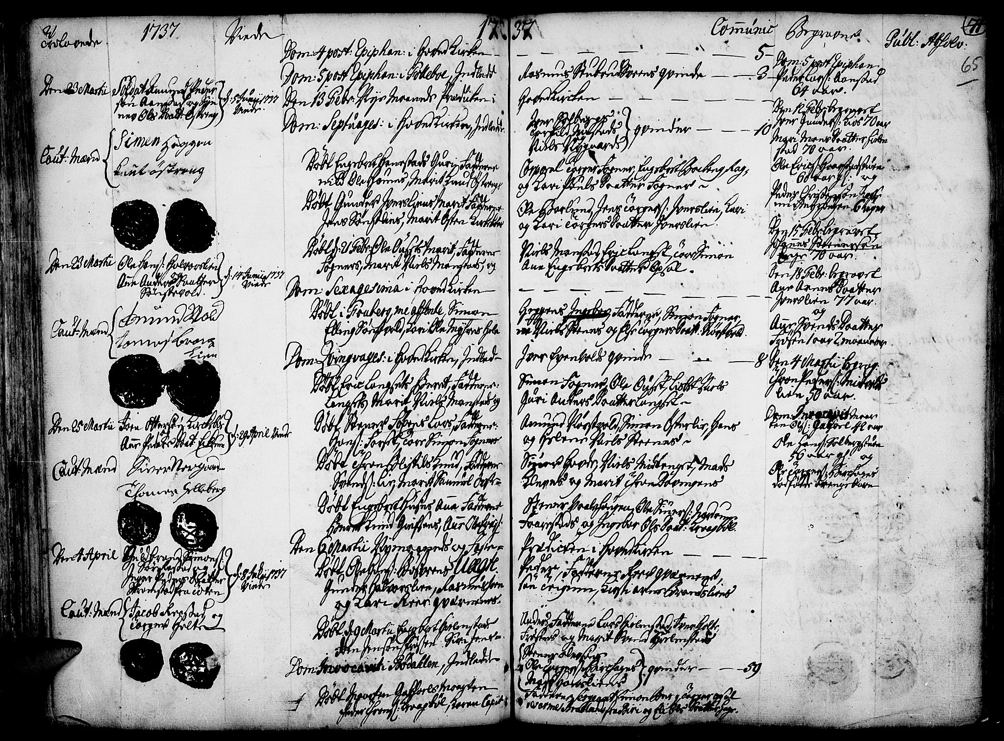 Gausdal prestekontor, AV/SAH-PREST-090/H/Ha/Haa/L0002: Parish register (official) no. 2, 1729-1757, p. 65