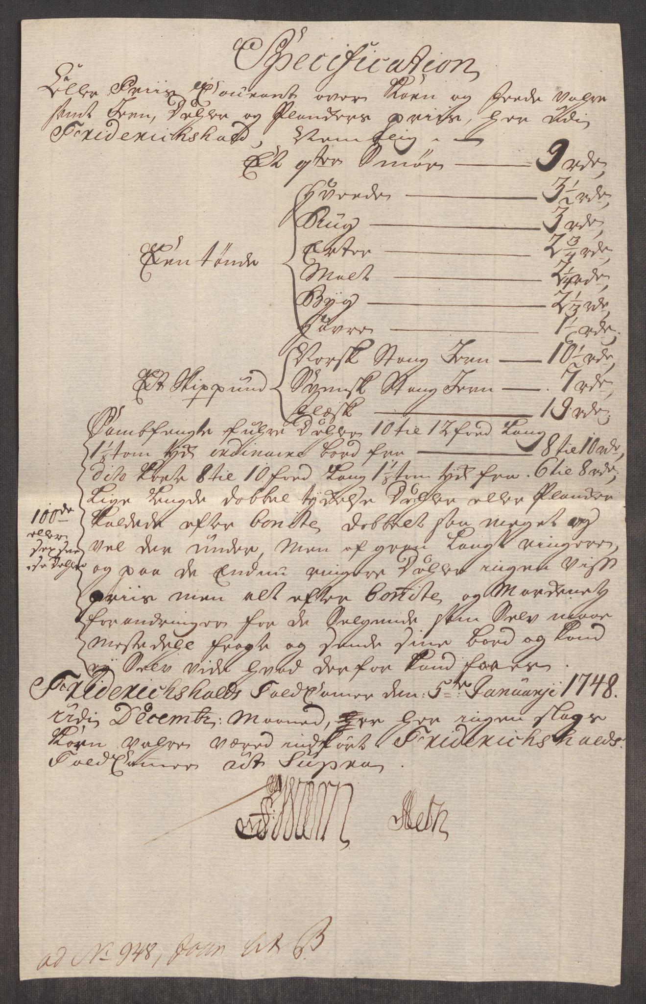 Rentekammeret inntil 1814, Realistisk ordnet avdeling, AV/RA-EA-4070/Oe/L0003: [Ø1]: Priskuranter, 1745-1748, p. 458