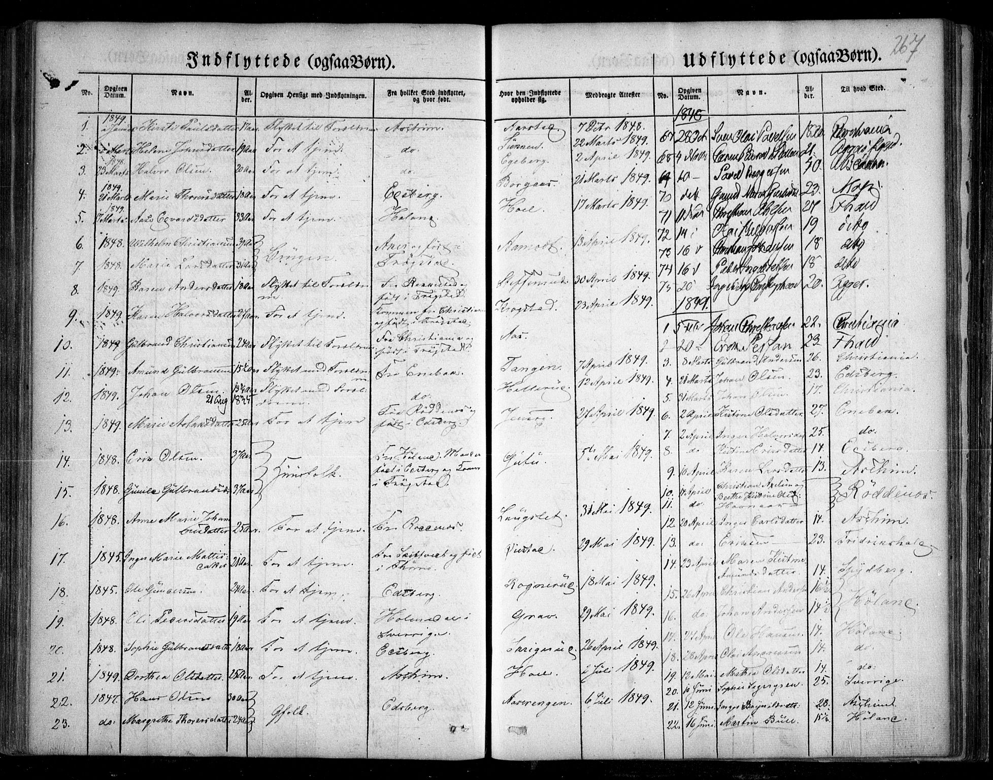 Trøgstad prestekontor Kirkebøker, SAO/A-10925/F/Fa/L0007: Parish register (official) no. I 7, 1845-1854, p. 267