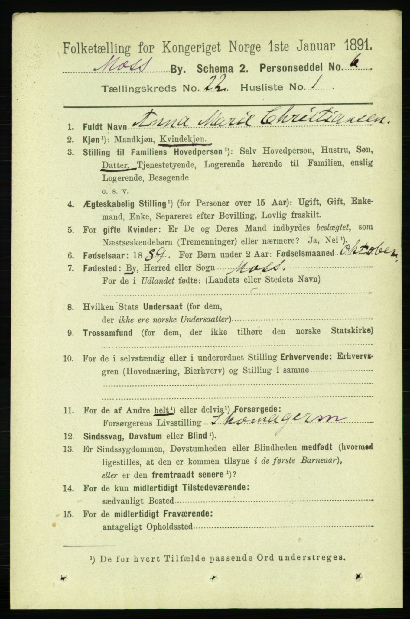 RA, 1891 census for 0104 Moss, 1891, p. 9420