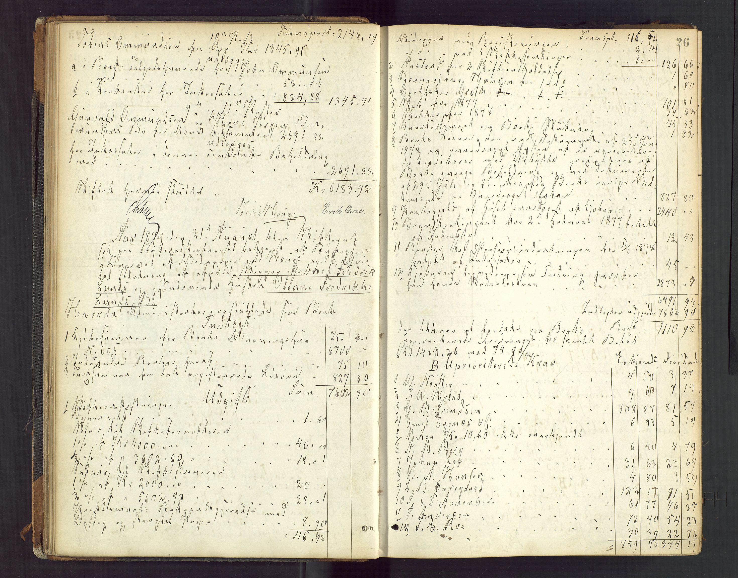 Stavanger byfogd, AV/SAST-A-101408/001/5/50/503BD/L0003: Skifteutlodningsprotokoll, 1878-1885, p. 26