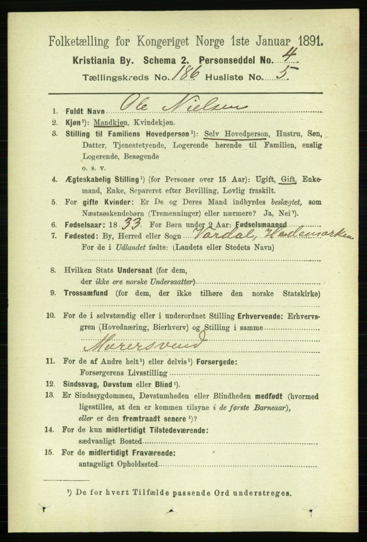 RA, 1891 census for 0301 Kristiania, 1891, p. 111602