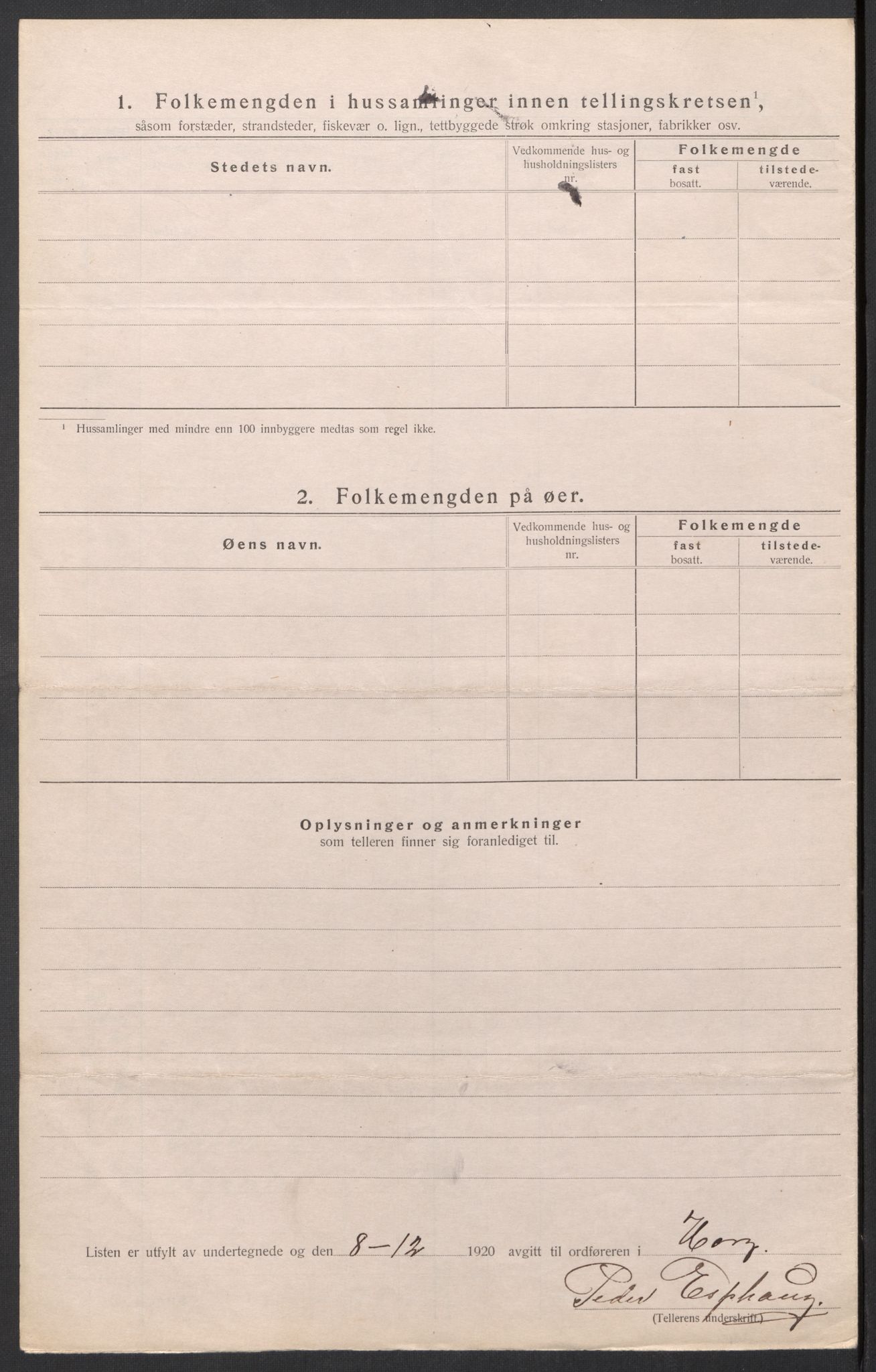 SAT, 1920 census for Horg, 1920, p. 27