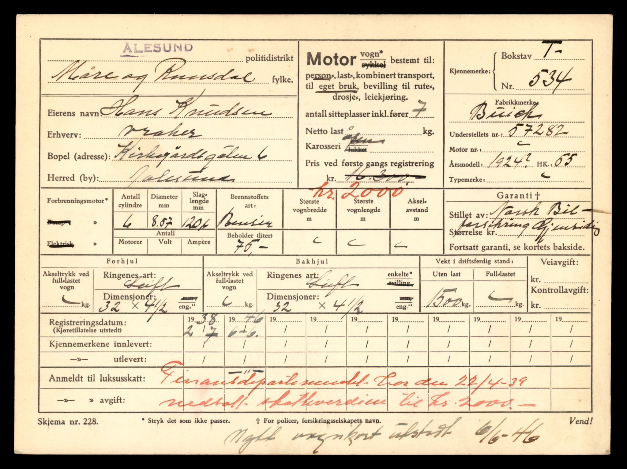 Møre og Romsdal vegkontor - Ålesund trafikkstasjon, AV/SAT-A-4099/F/Fe/L0005: Registreringskort for kjøretøy T 443 - T 546, 1927-1998, p. 363