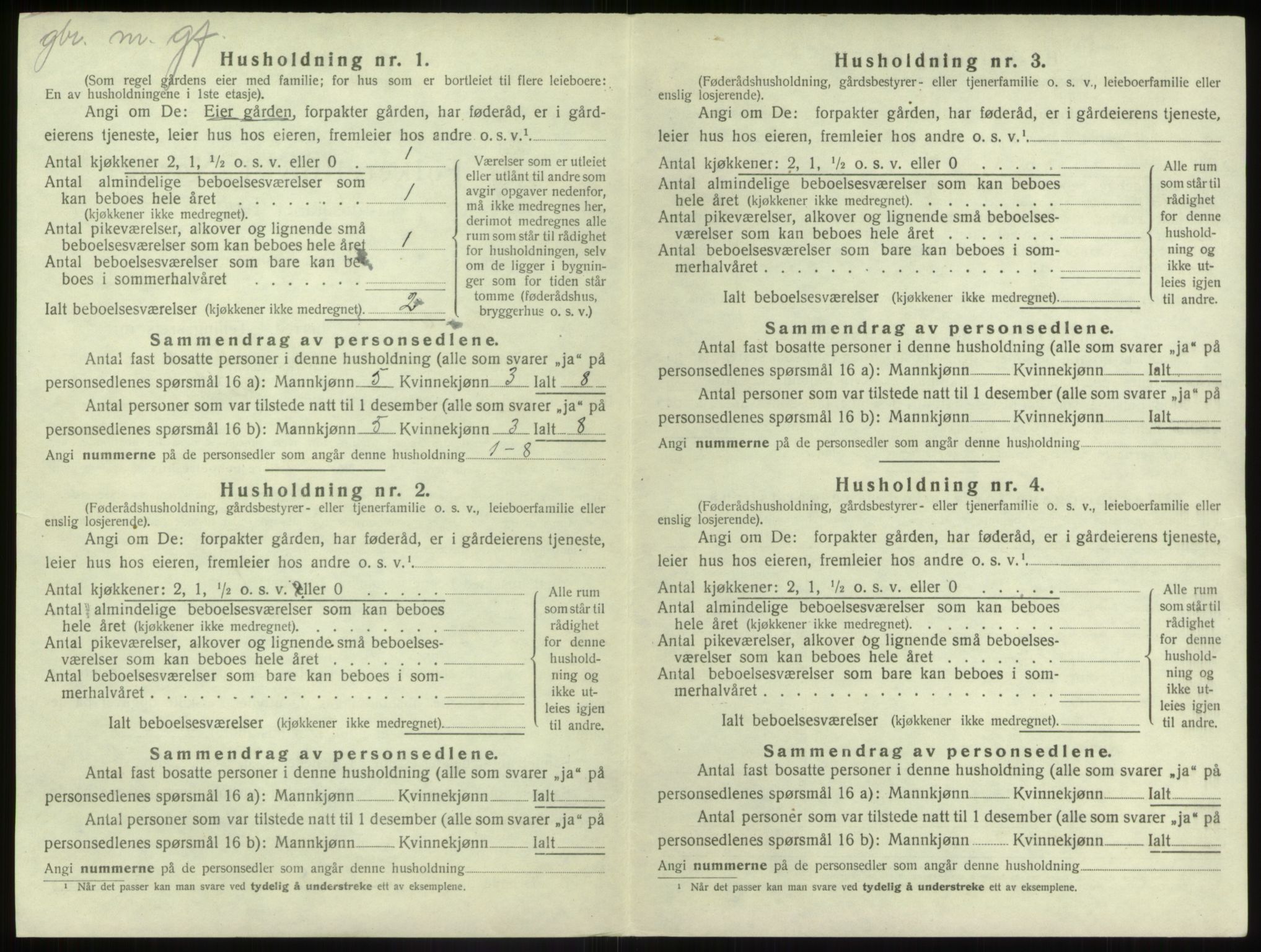 SAB, 1920 census for Jølster, 1920, p. 275