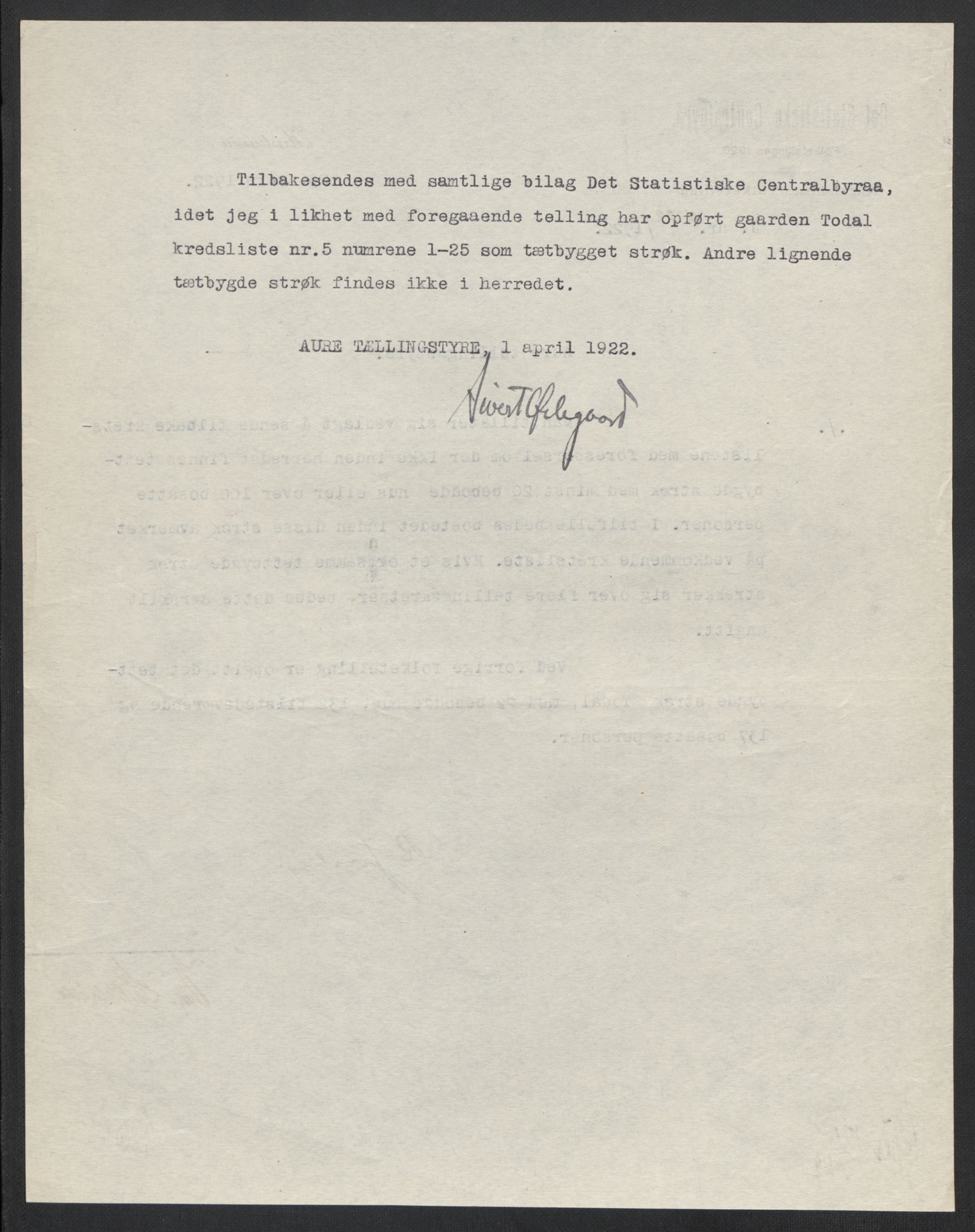 SAT, 1920 census for Aure, 1920, p. 4