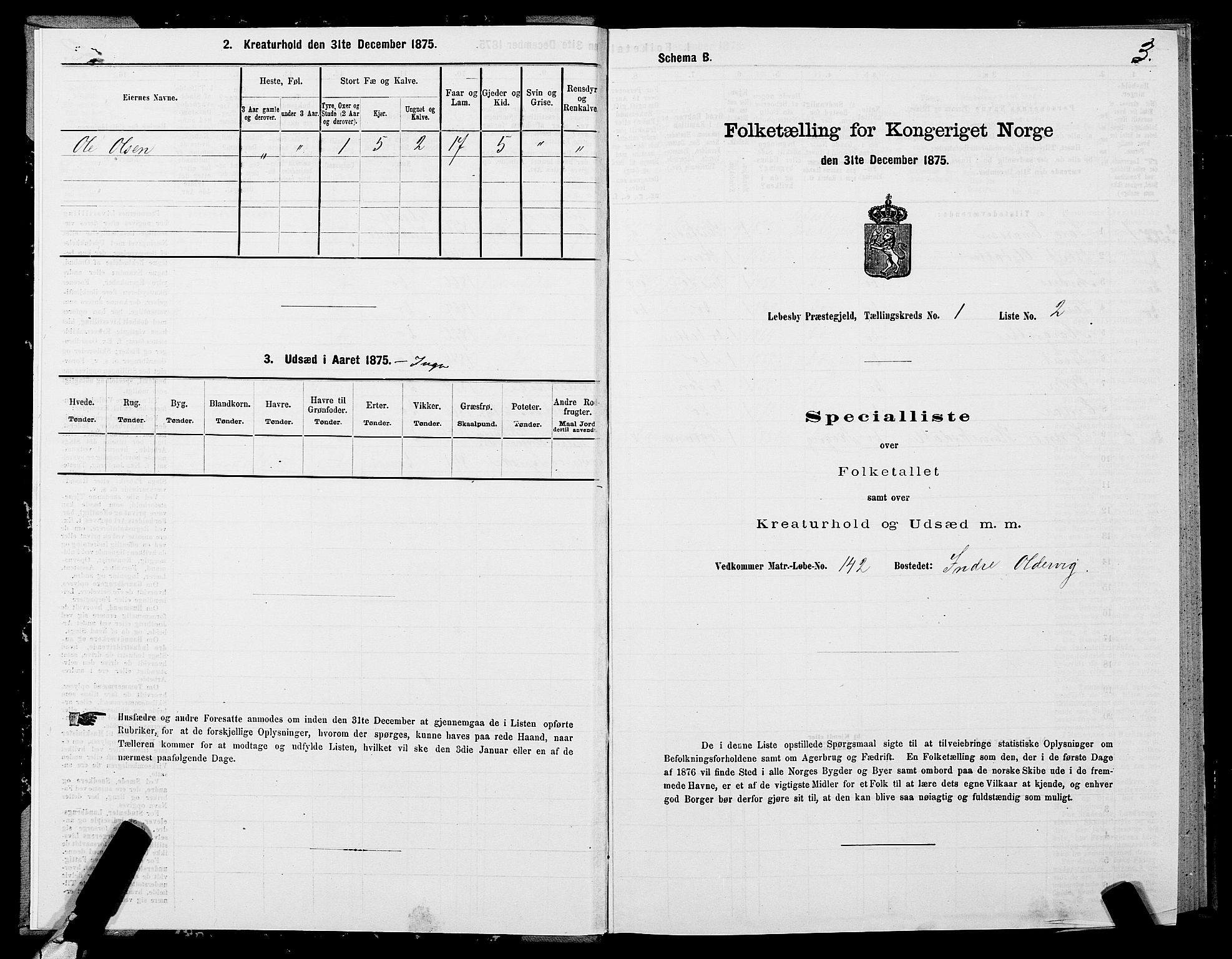 SATØ, 1875 census for 2022P Lebesby, 1875, p. 1003