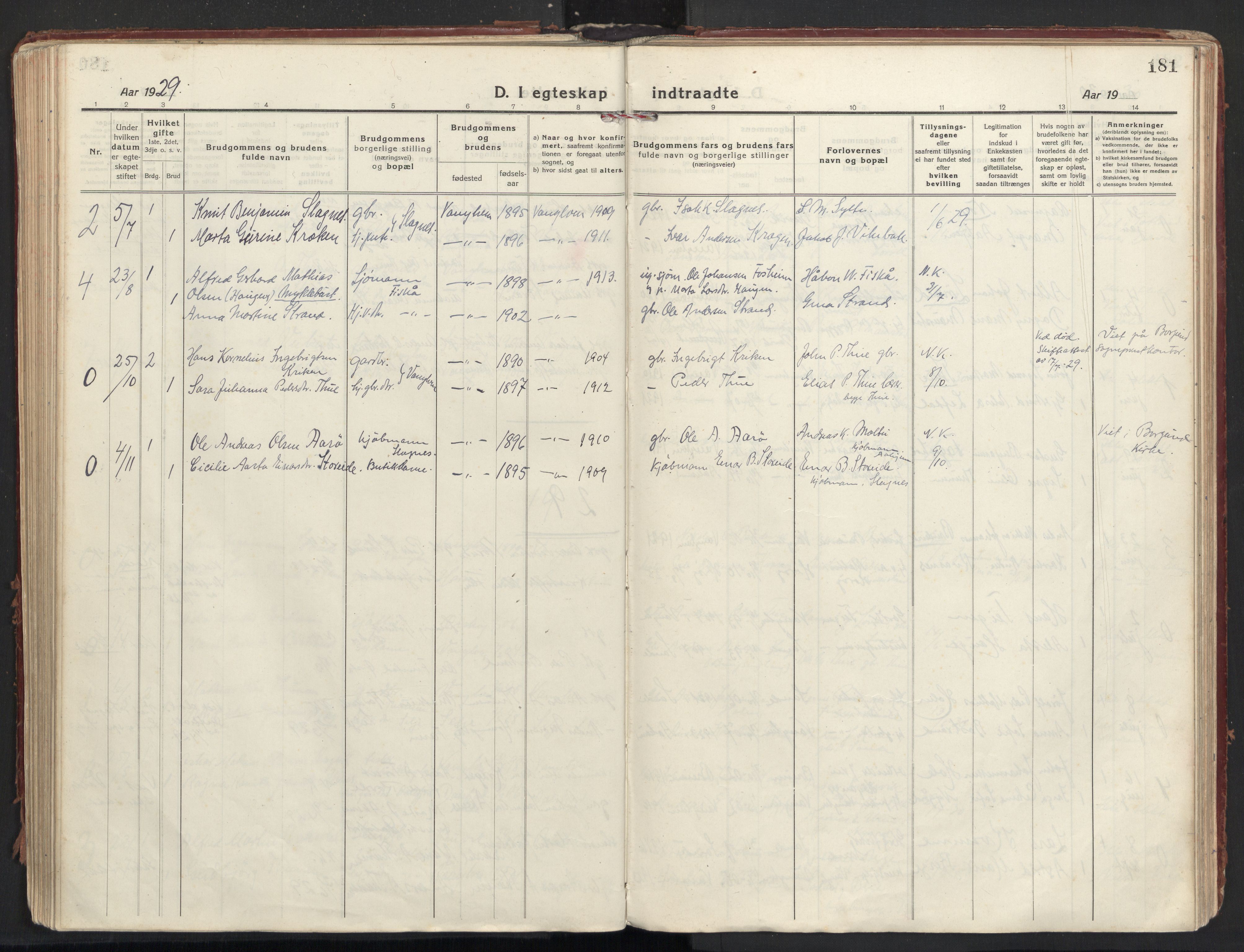 Ministerialprotokoller, klokkerbøker og fødselsregistre - Møre og Romsdal, AV/SAT-A-1454/501/L0012: Parish register (official) no. 501A12, 1920-1946, p. 181