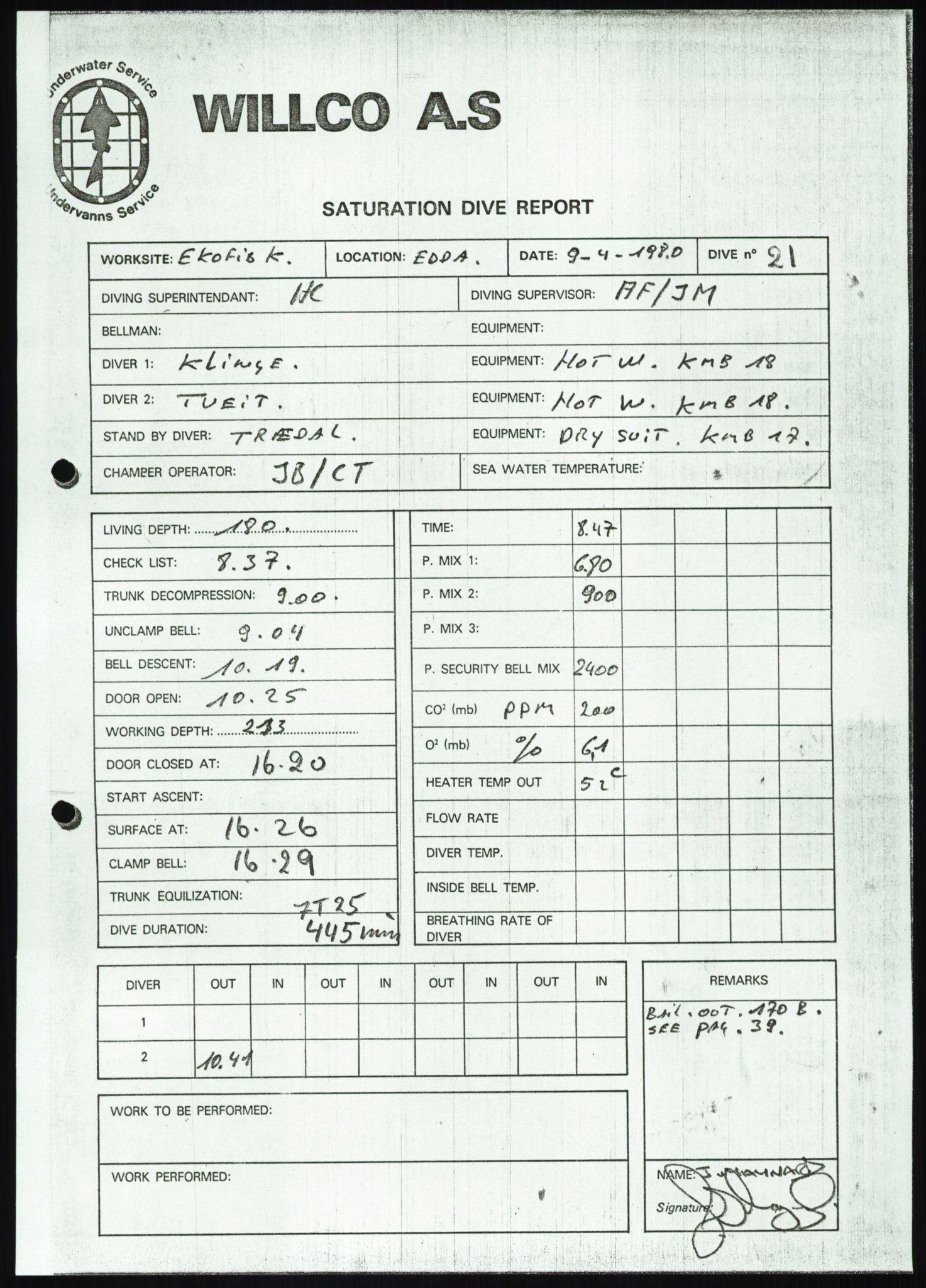 Justisdepartementet, Granskningskommisjonen ved Alexander Kielland-ulykken 27.3.1980, AV/RA-S-1165/D/L0018: R Feltopprydning (Doku.liste + R2, R4-R6 av 6), 1980-1981, p. 108