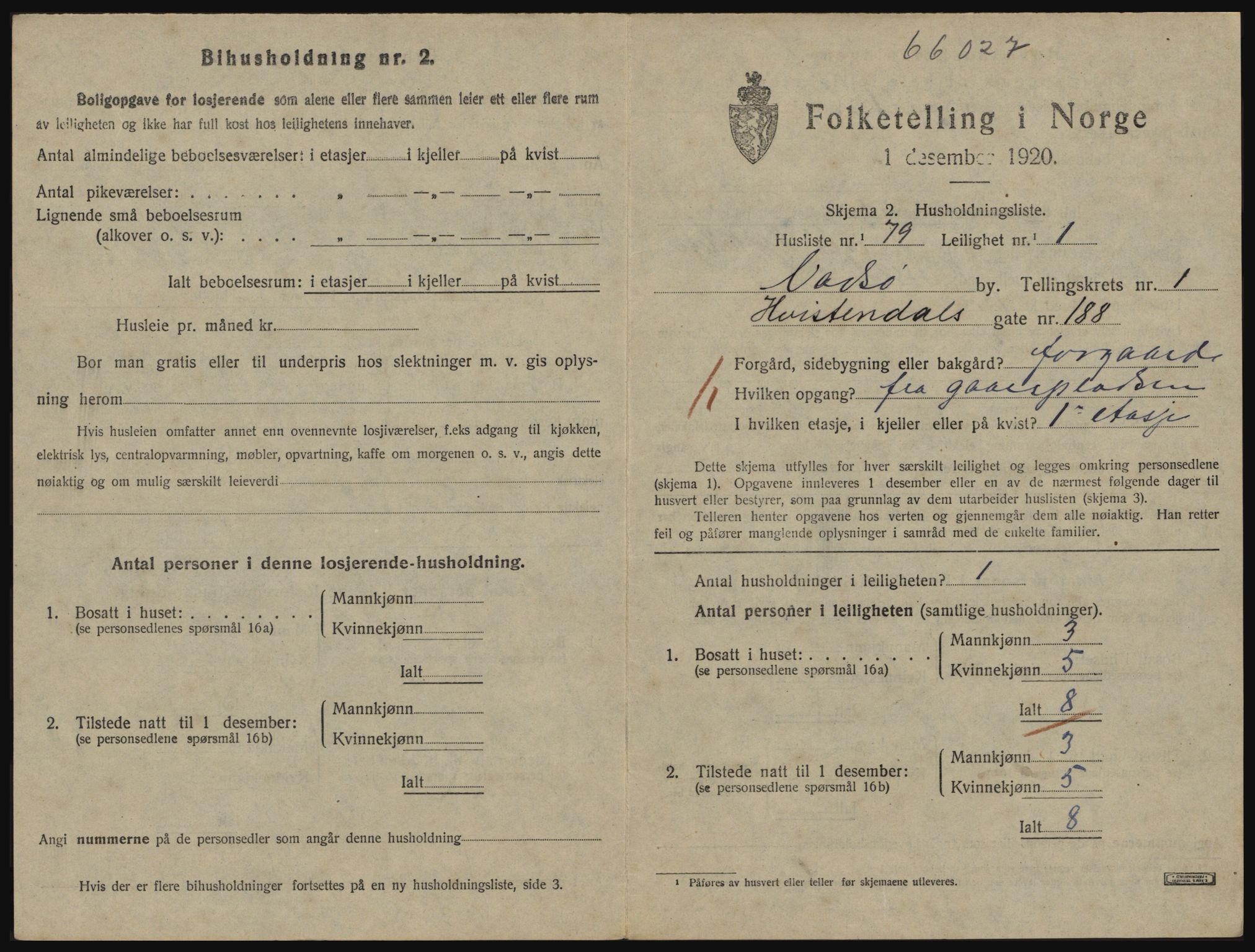 SATØ, 1920 census for Vadsø, 1920, p. 790