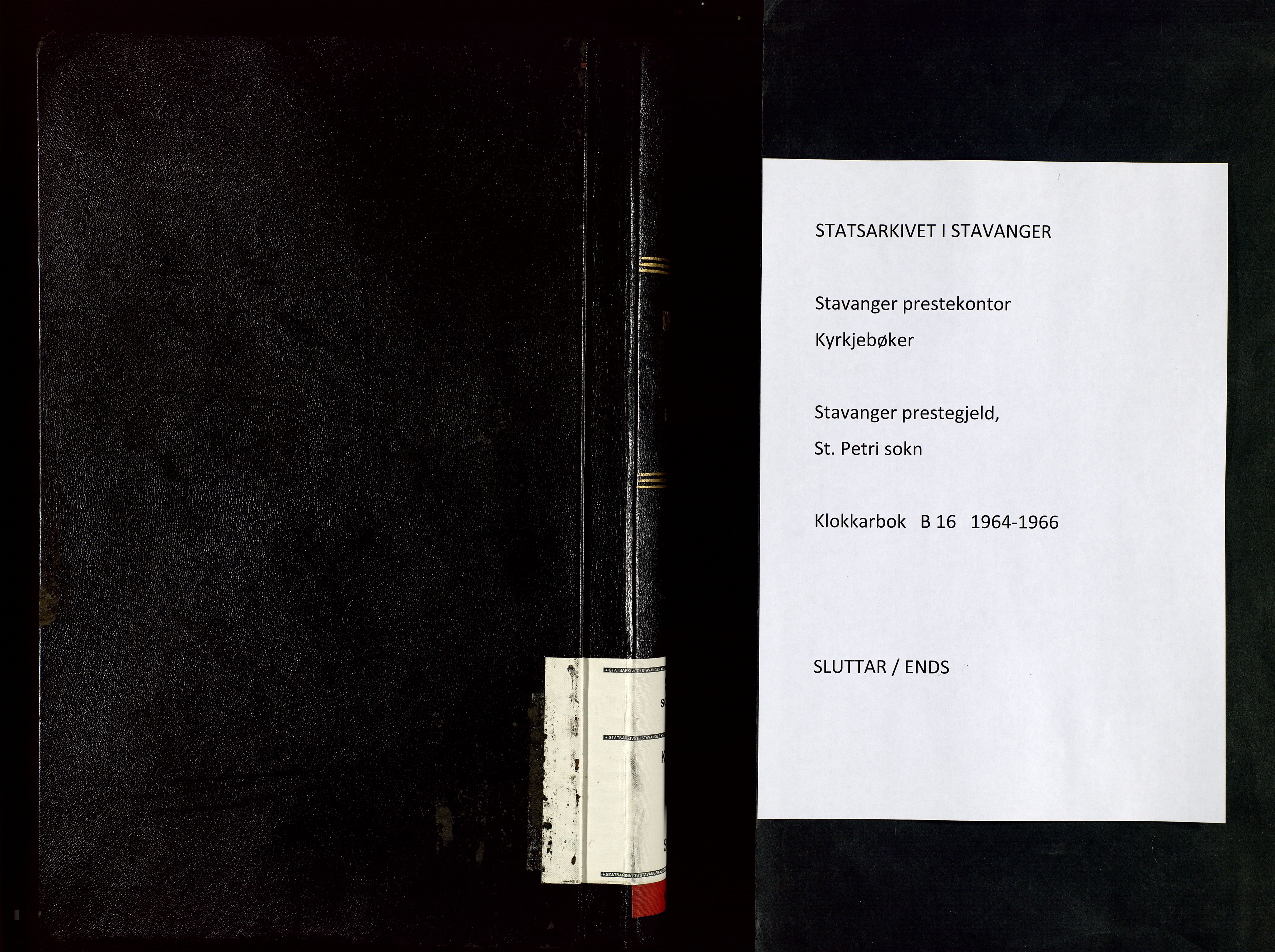 St. Petri sokneprestkontor, AV/SAST-A-101813/001/30/30BB/L0016: Parish register (copy) no. B 16, 1964-1966