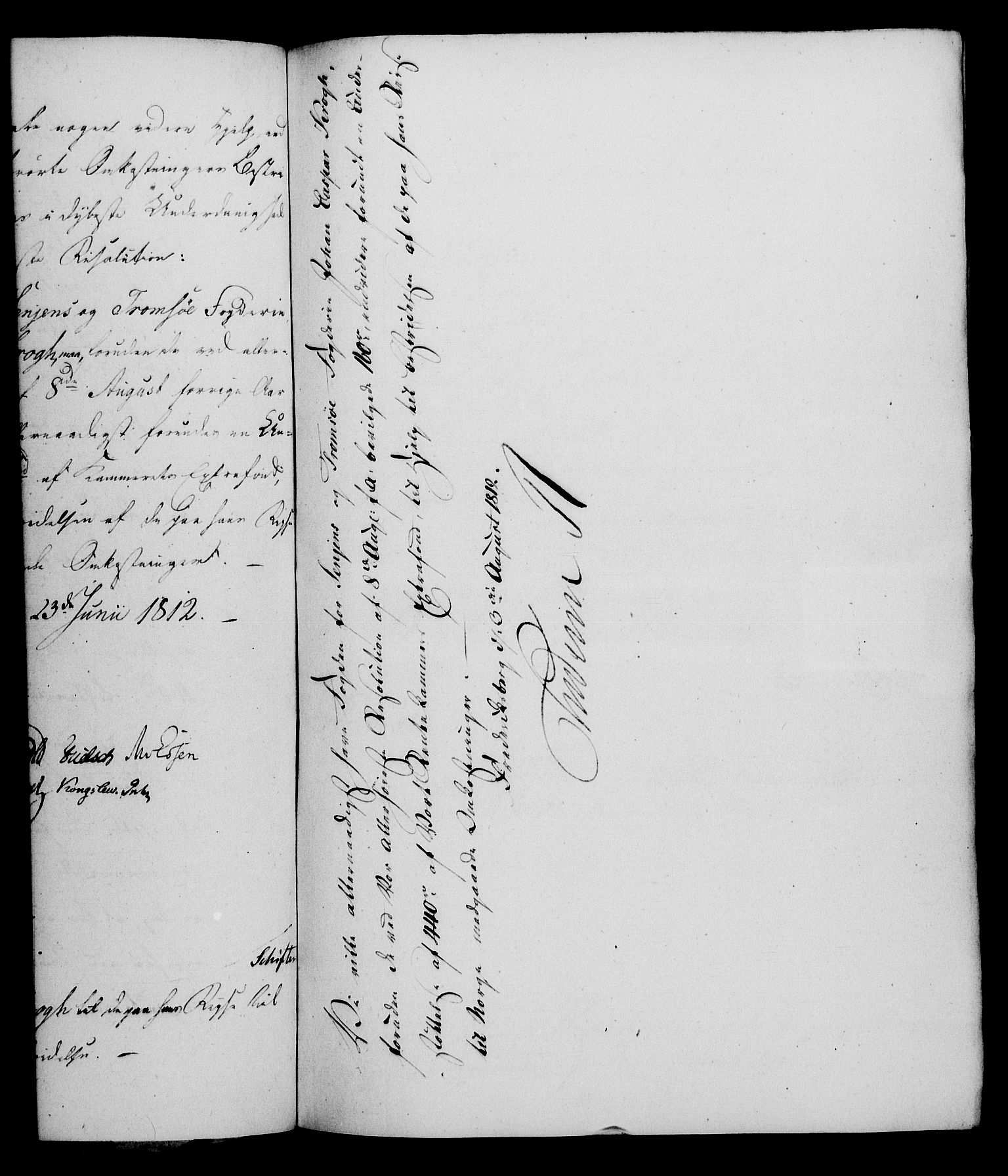 Rentekammeret, Kammerkanselliet, RA/EA-3111/G/Gf/Gfa/L0094: Norsk relasjons- og resolusjonsprotokoll (merket RK 52.94), 1812, p. 367