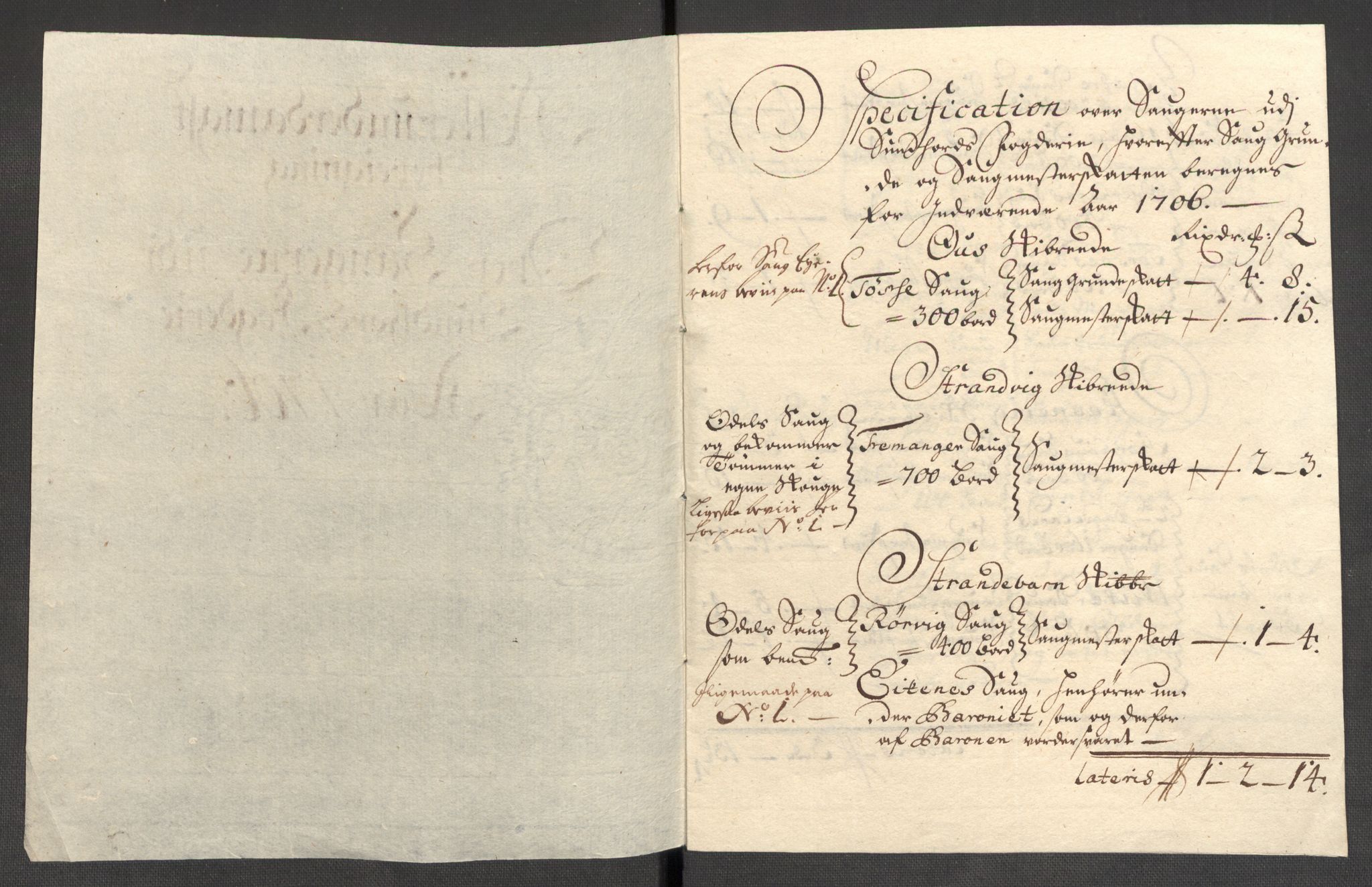 Rentekammeret inntil 1814, Reviderte regnskaper, Fogderegnskap, RA/EA-4092/R48/L2984: Fogderegnskap Sunnhordland og Hardanger, 1706-1707, p. 105