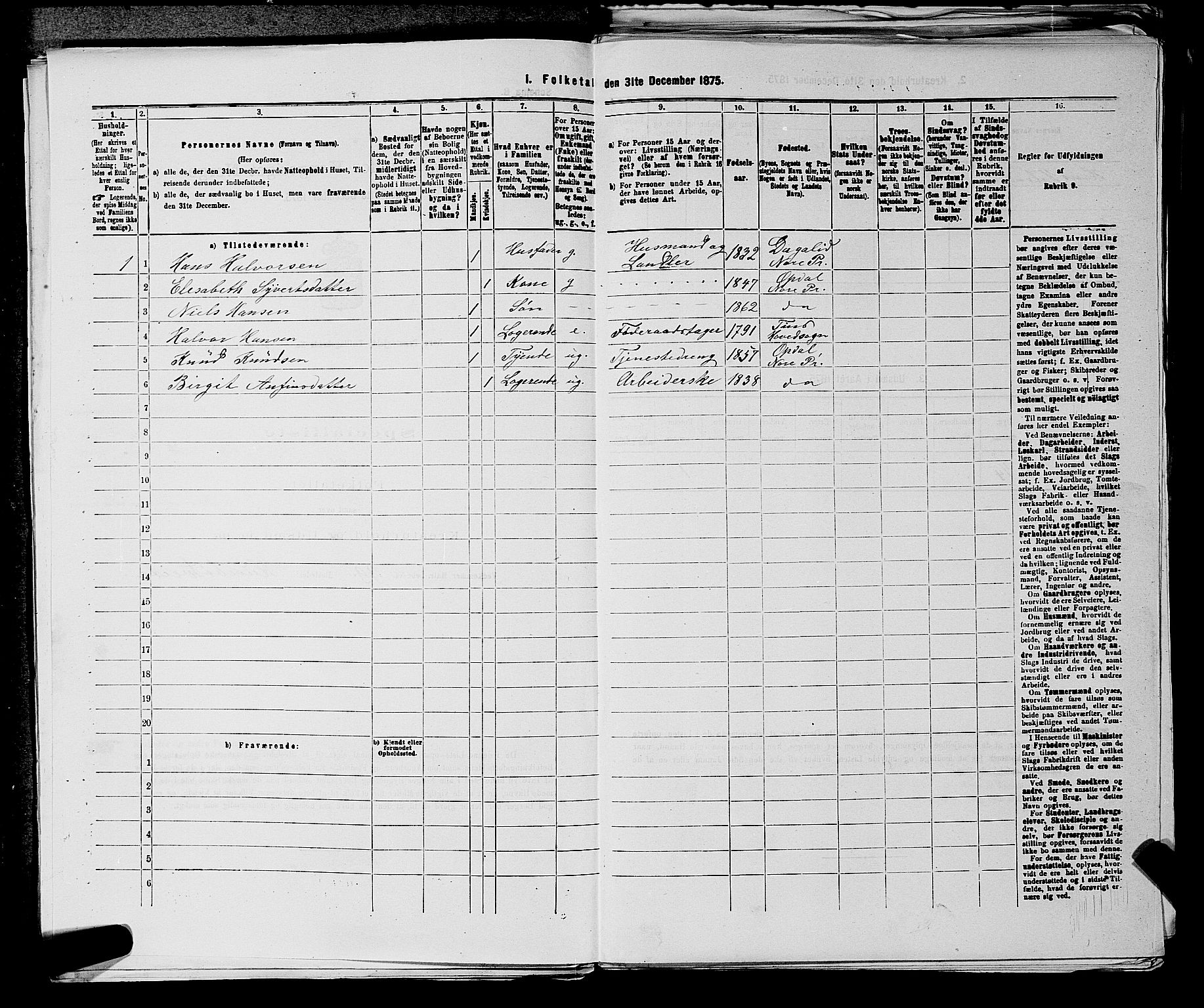 SAKO, 1875 census for 0633P Nore, 1875, p. 475