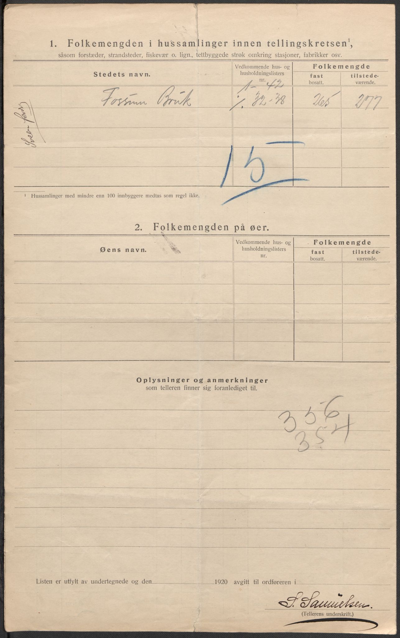 SAO, 1920 census for Bærum, 1920, p. 96