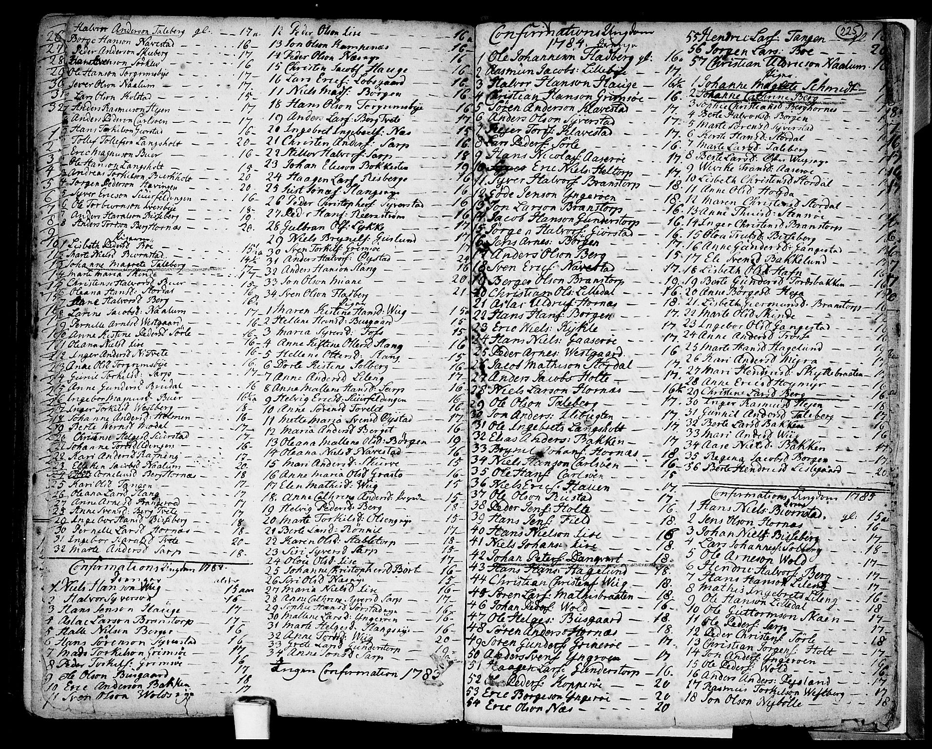 Skjeberg prestekontor Kirkebøker, SAO/A-10923/F/Fa/L0002: Parish register (official) no. I 2, 1726-1791, p. 225