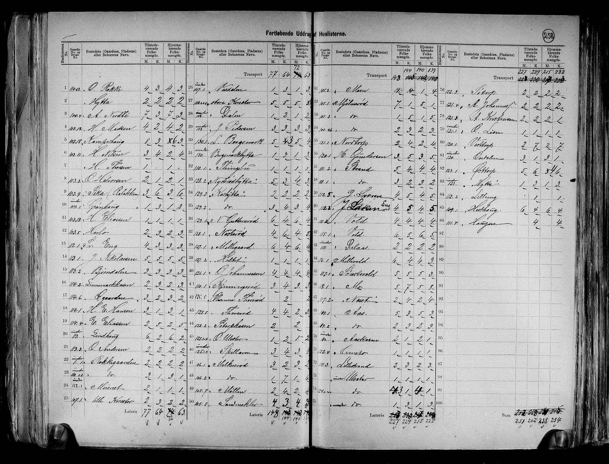 RA, 1891 census for 0116 Berg, 1891, p. 18