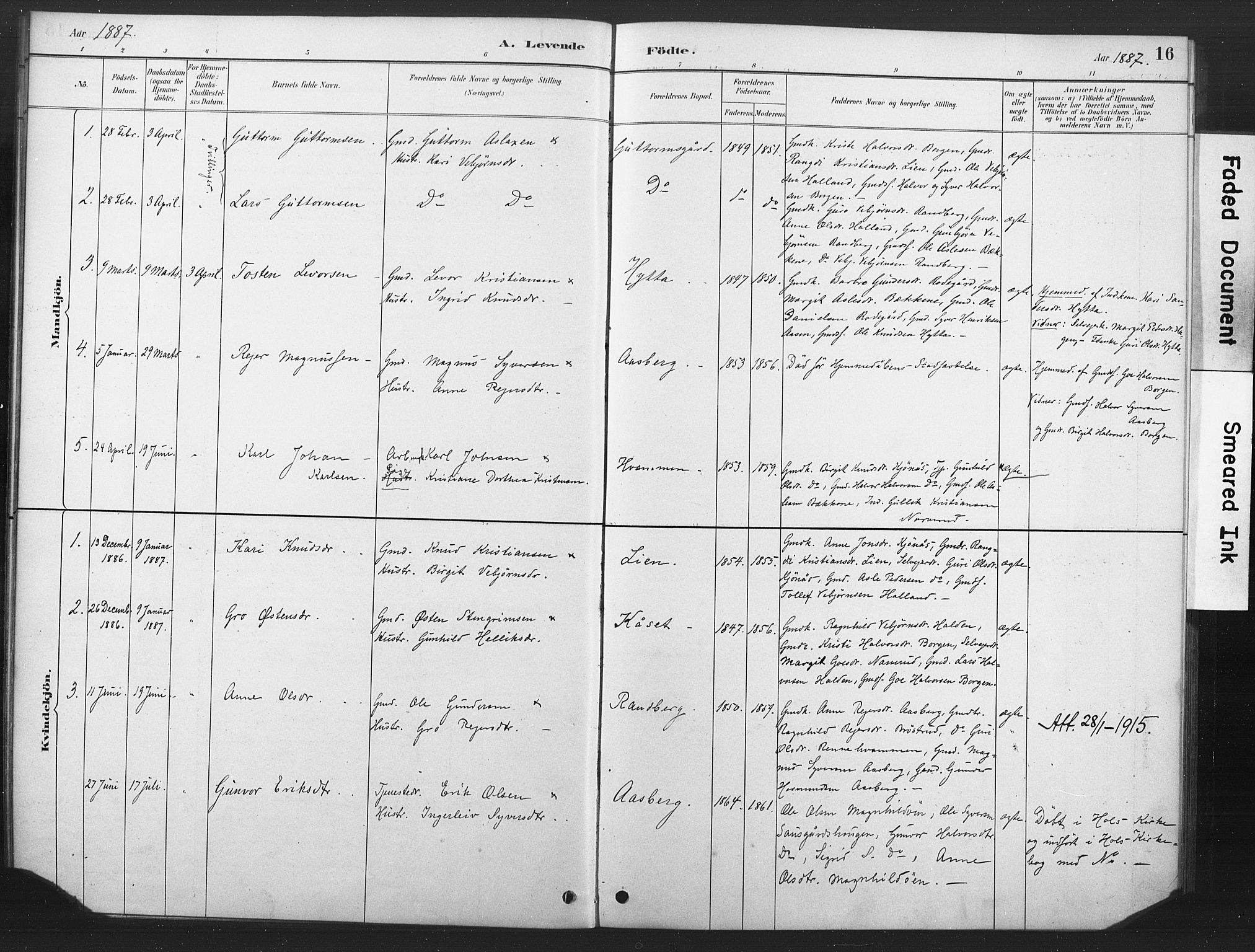 Nore kirkebøker, AV/SAKO-A-238/F/Fd/L0001: Parish register (official) no. IV 1, 1878-1918, p. 16