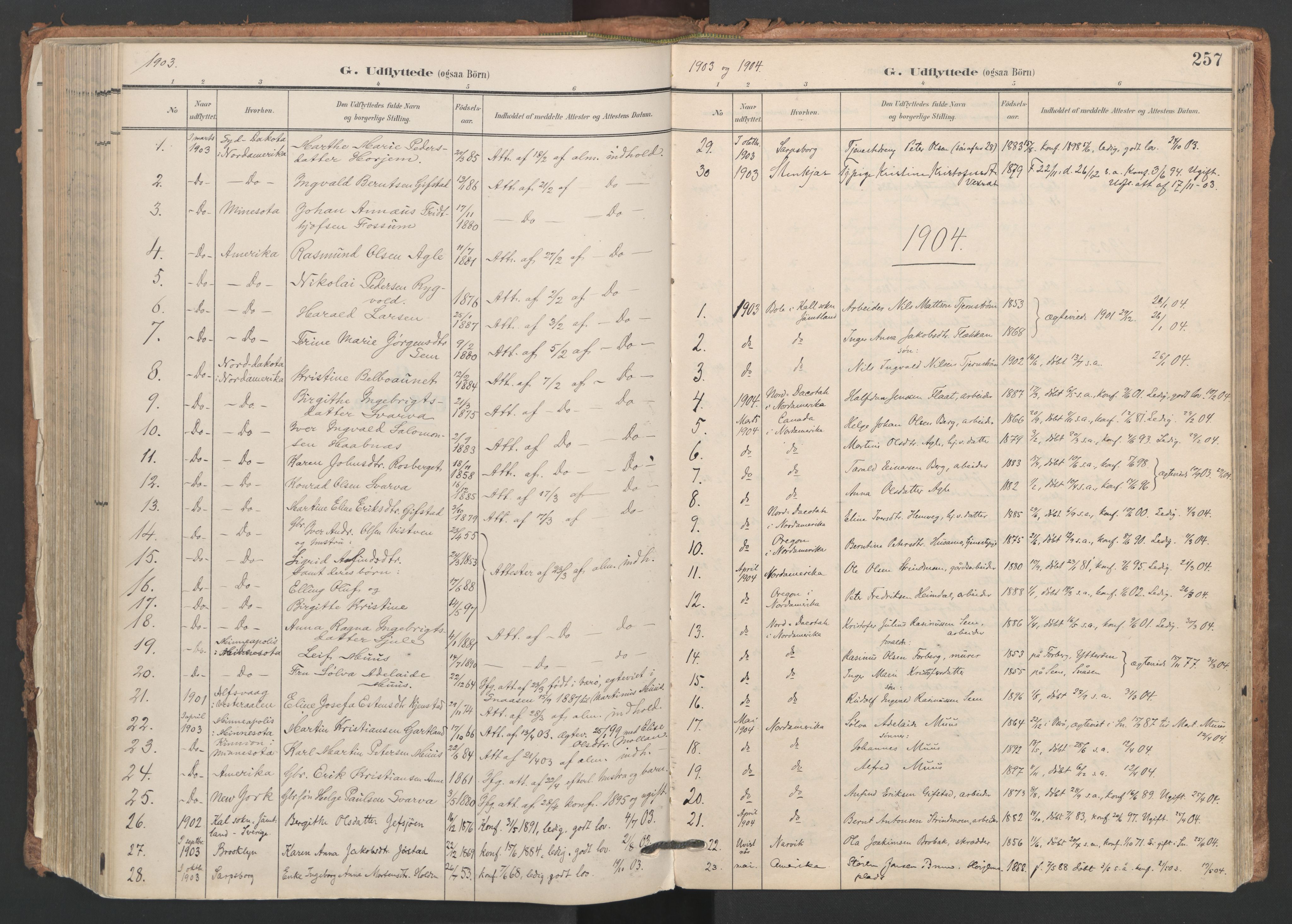 Ministerialprotokoller, klokkerbøker og fødselsregistre - Nord-Trøndelag, SAT/A-1458/749/L0477: Parish register (official) no. 749A11, 1902-1927, p. 257