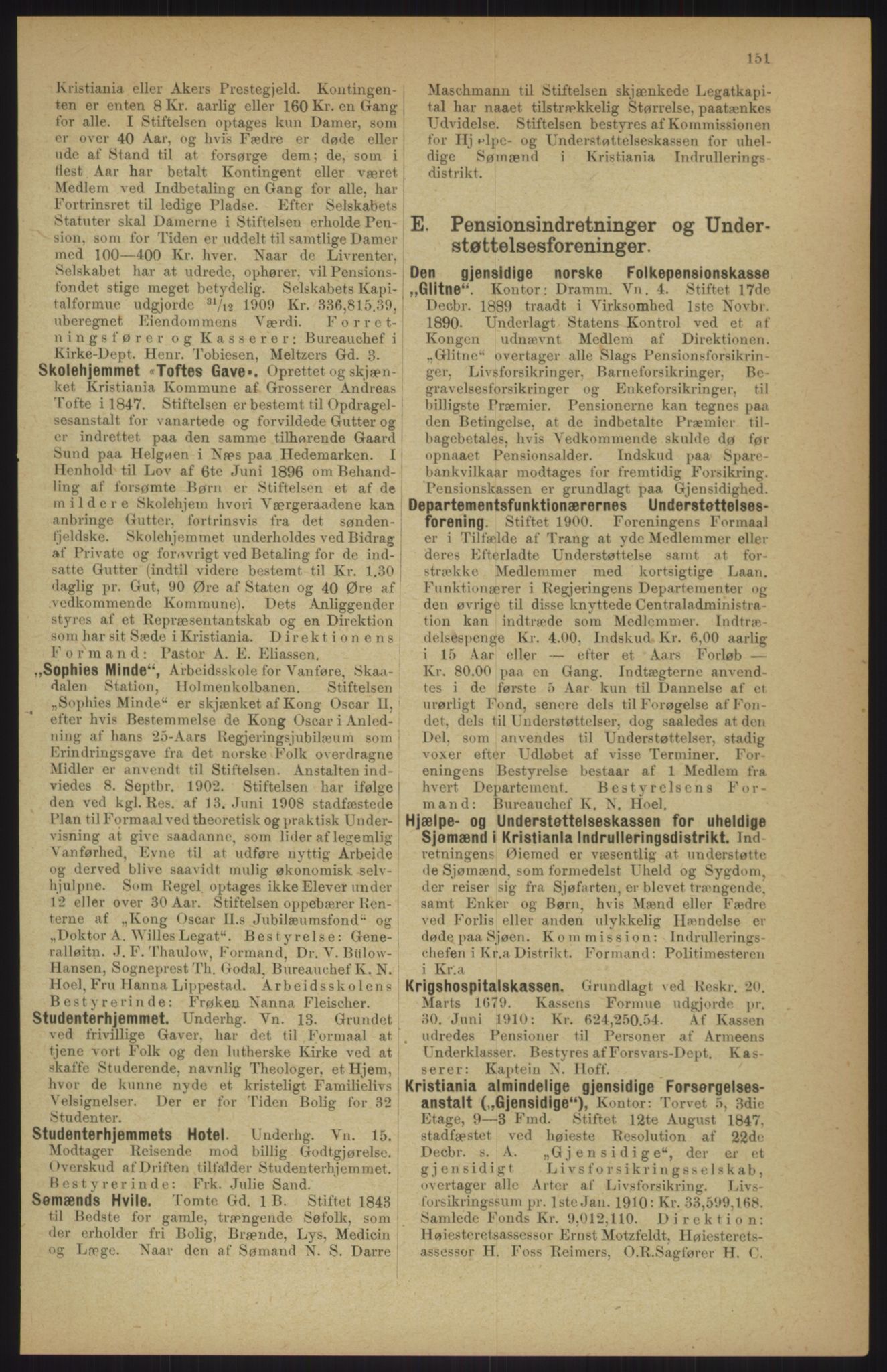 Kristiania/Oslo adressebok, PUBL/-, 1911, p. 151