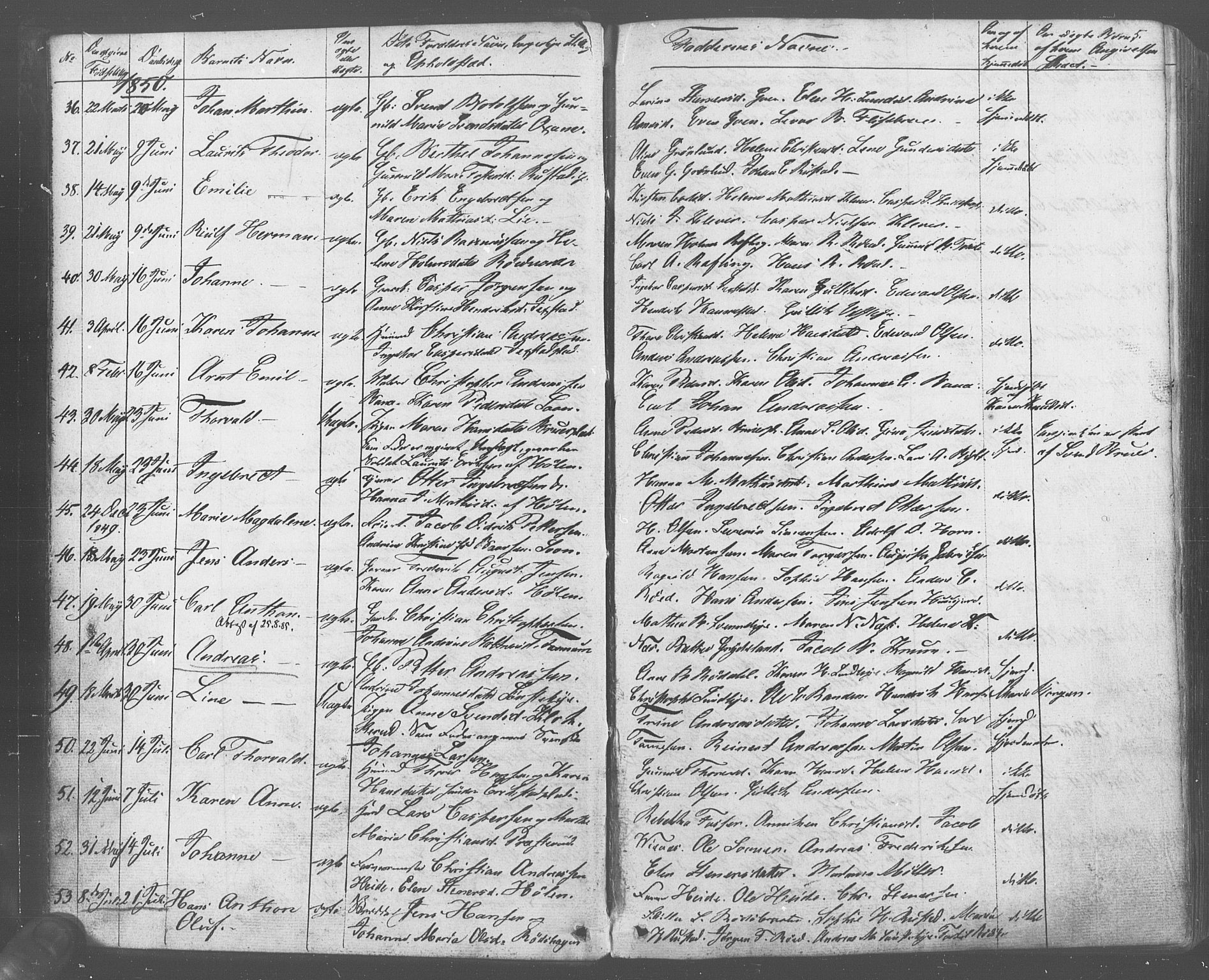 Vestby prestekontor Kirkebøker, SAO/A-10893/F/Fa/L0007: Parish register (official) no. I 7, 1850-1862, p. 5