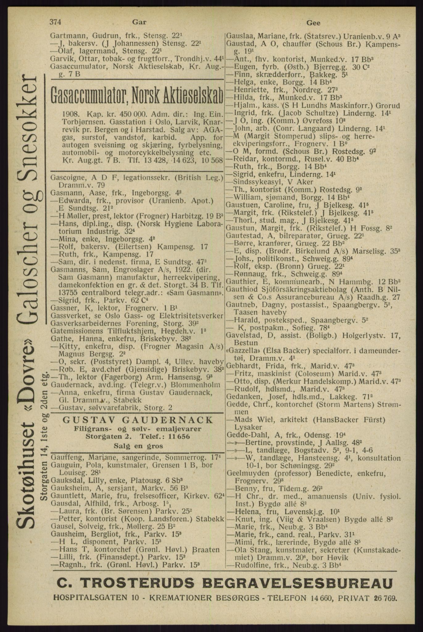 Kristiania/Oslo adressebok, PUBL/-, 1929, p. 374