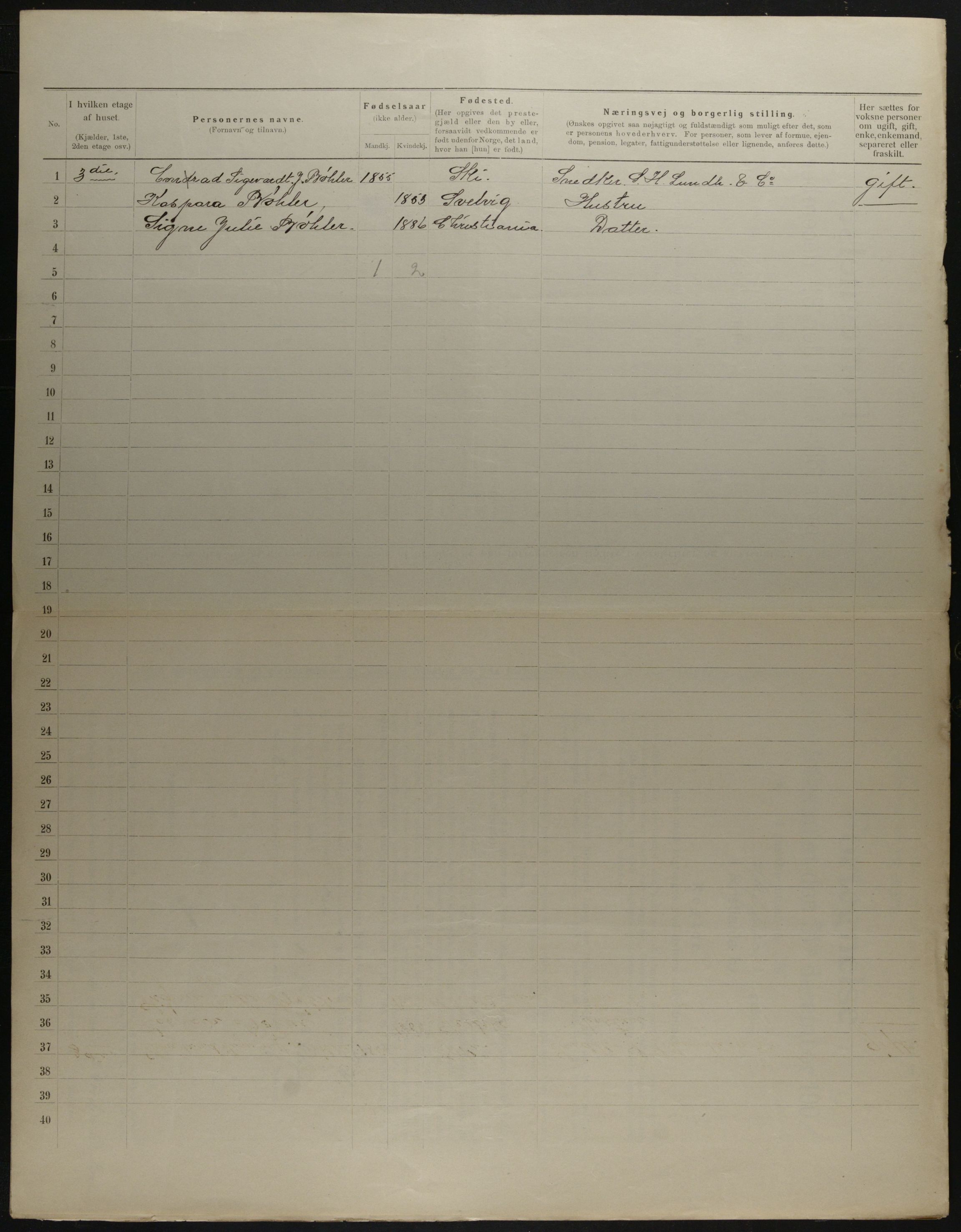 OBA, Municipal Census 1901 for Kristiania, 1901, p. 14761