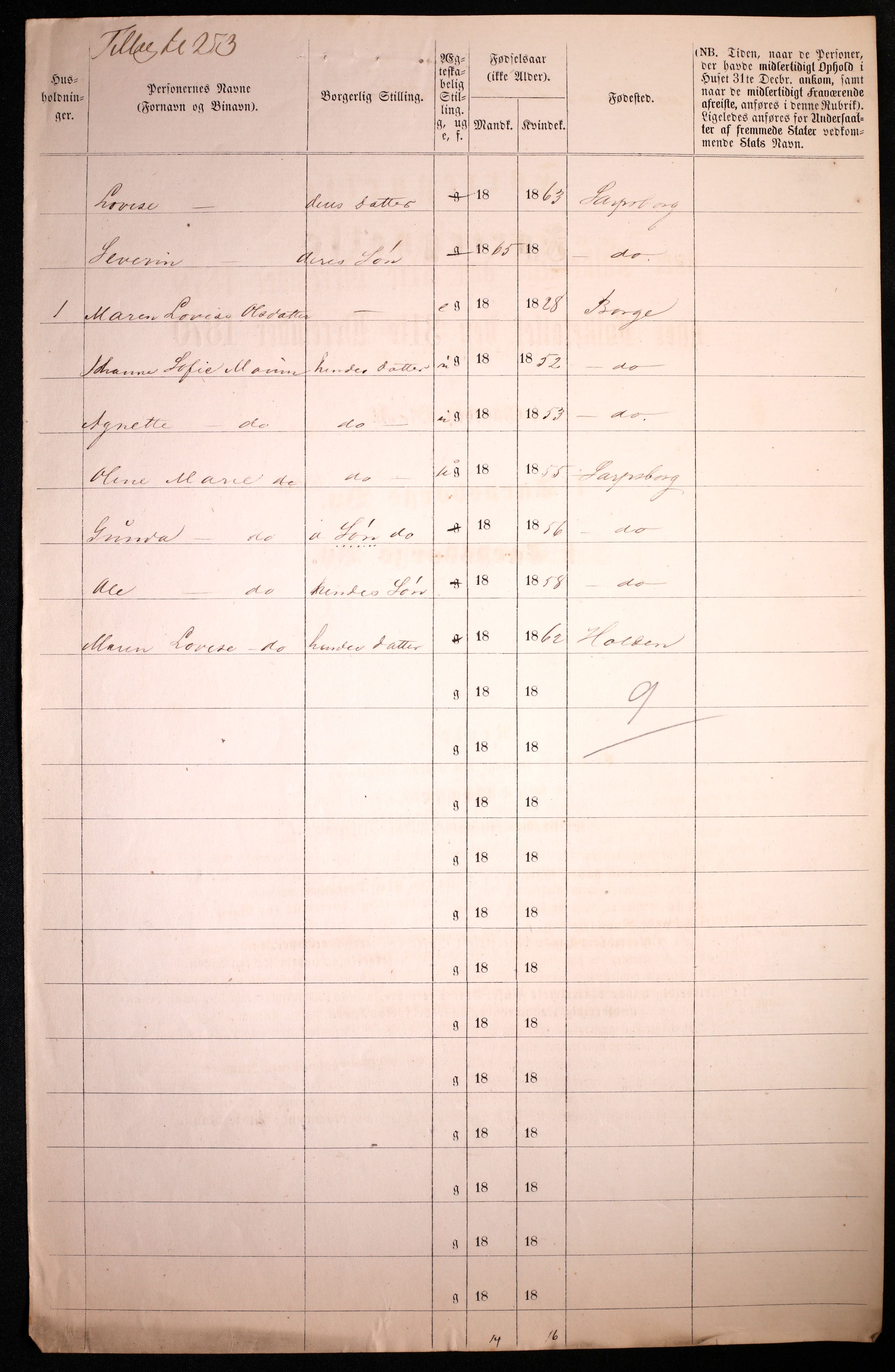 RA, 1870 census for 0102 Sarpsborg, 1870, p. 74