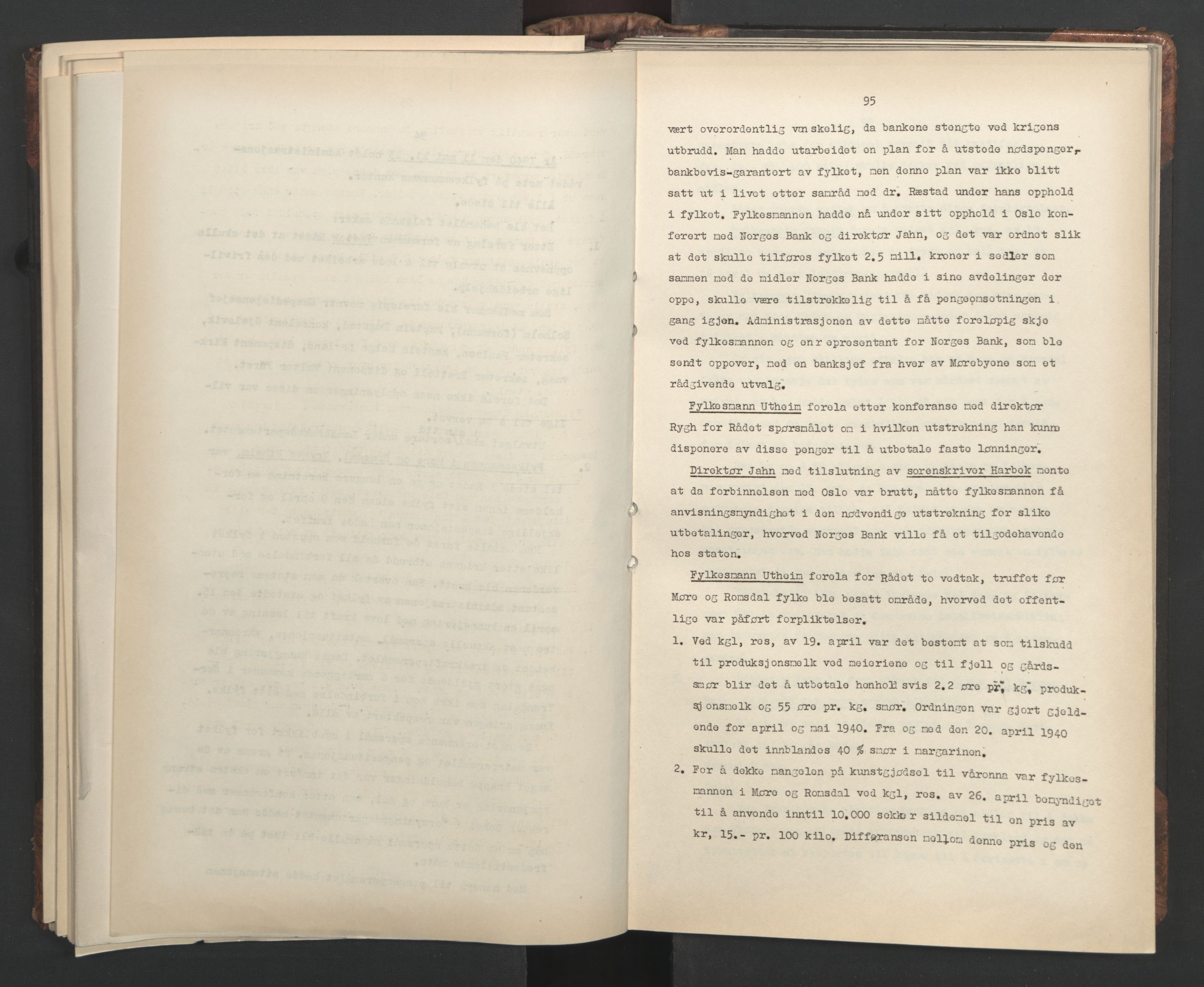 Administrasjonsrådet, AV/RA-S-1004/A/L0001: Møteprotokoll med tillegg 15/4-25/9, 1940, p. 95