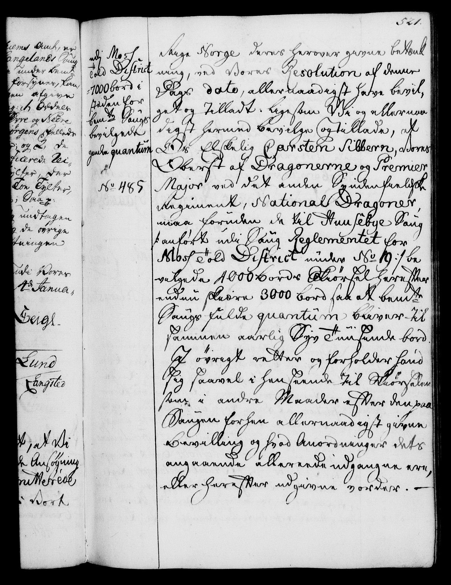 Rentekammeret, Kammerkanselliet, AV/RA-EA-3111/G/Gg/Gga/L0007: Norsk ekspedisjonsprotokoll med register (merket RK 53.7), 1759-1768, p. 521